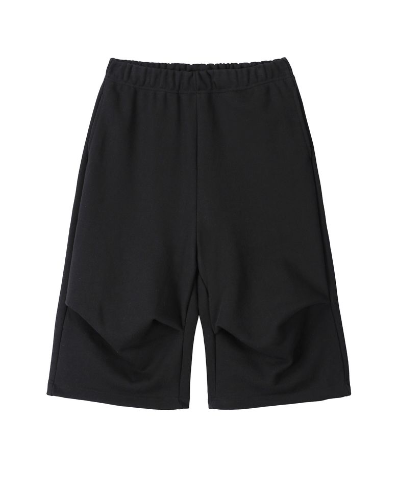 Knee-tuck Bermuda Sweat Pants (black)