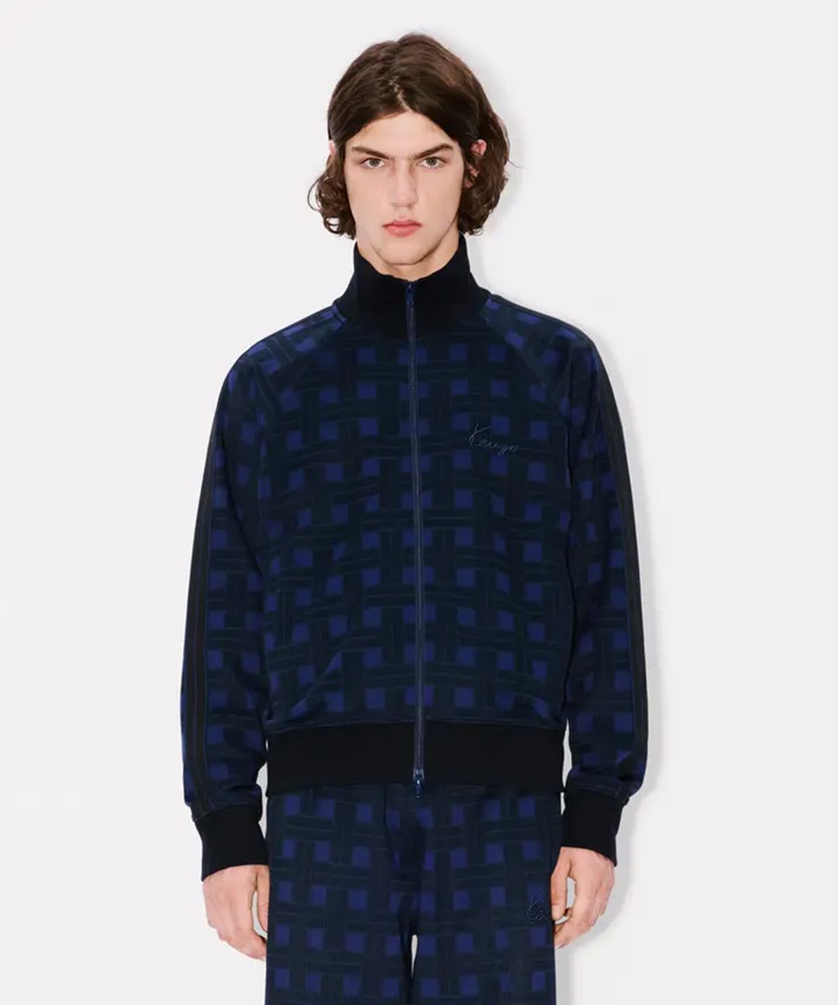 겐조(KENZO) 남성 위브 트랙탑 집업_K256AMUW02DBX