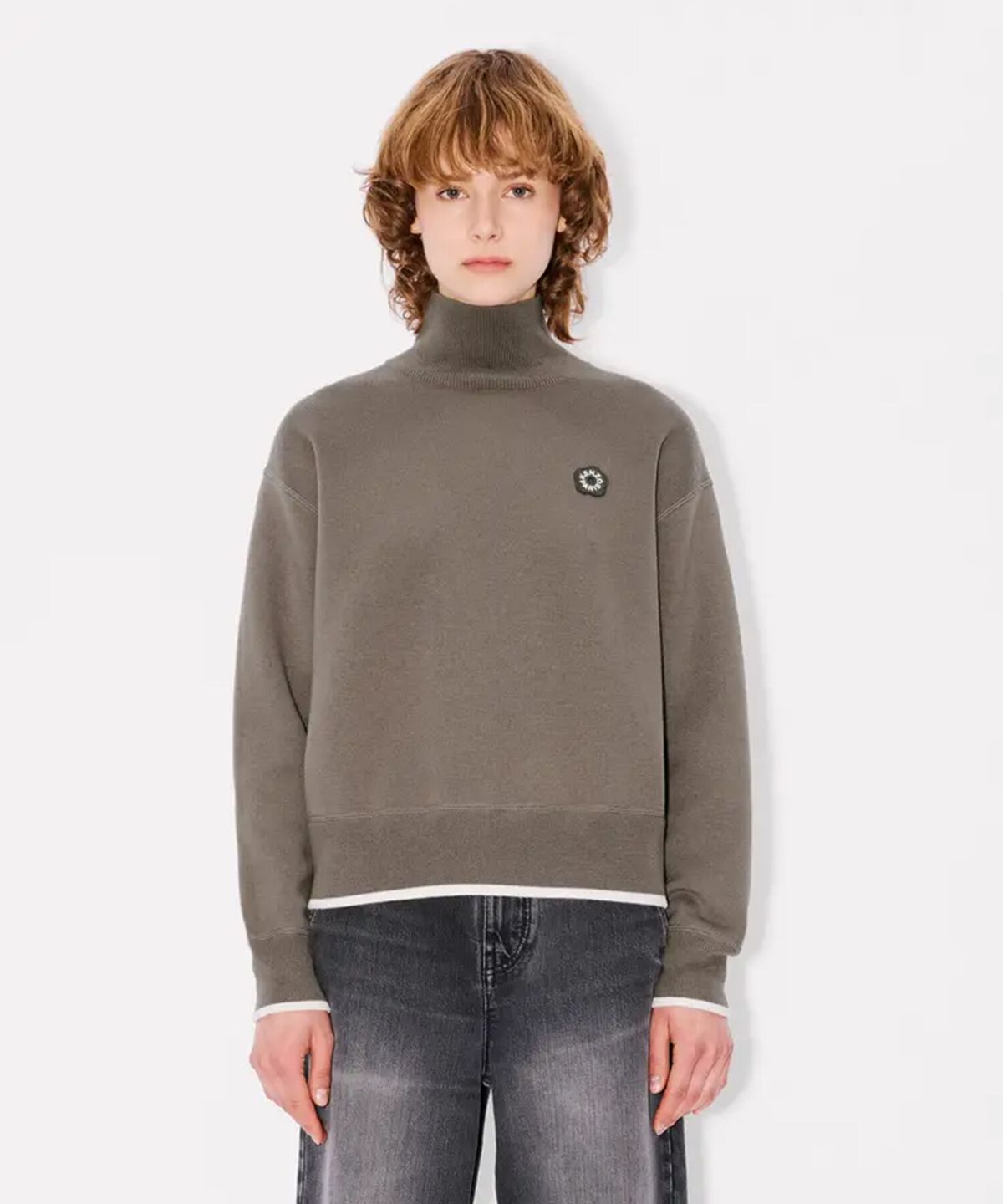 겐조(KENZO) 여성 RWS 보케 플라워 2.0 하이 넥 점퍼 니트_K256AWK502DCX