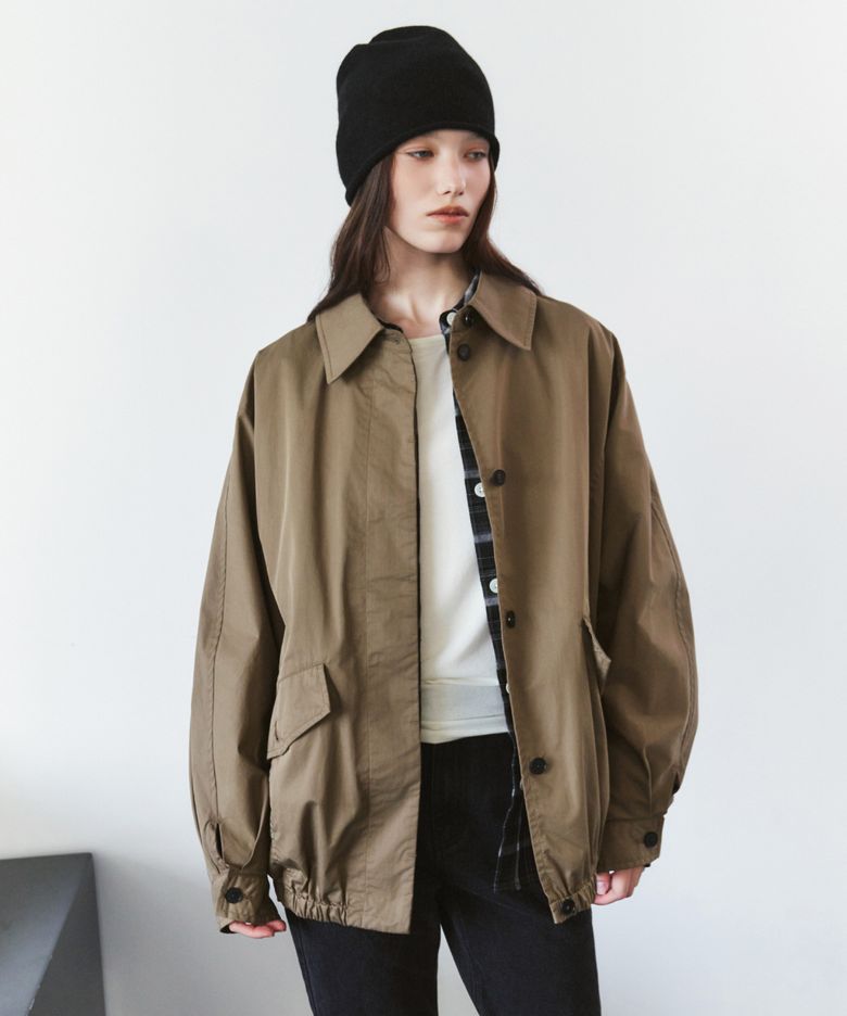 SIOT4207 오버핏 돌먼 블루종_Khaki brown