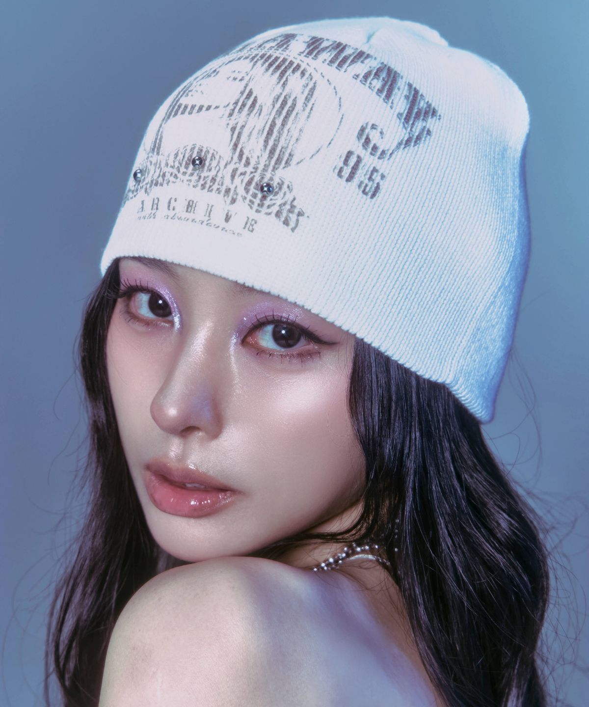 길라아카이브(GILAARCHIVE) RUNAWAY GIRL UNCUFFED BEANIE_WHITE