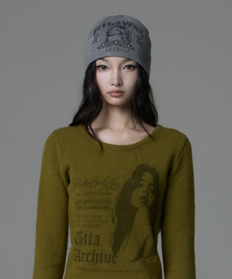 RUNAWAY GIRL UNCUFFED BEANIE_GREY