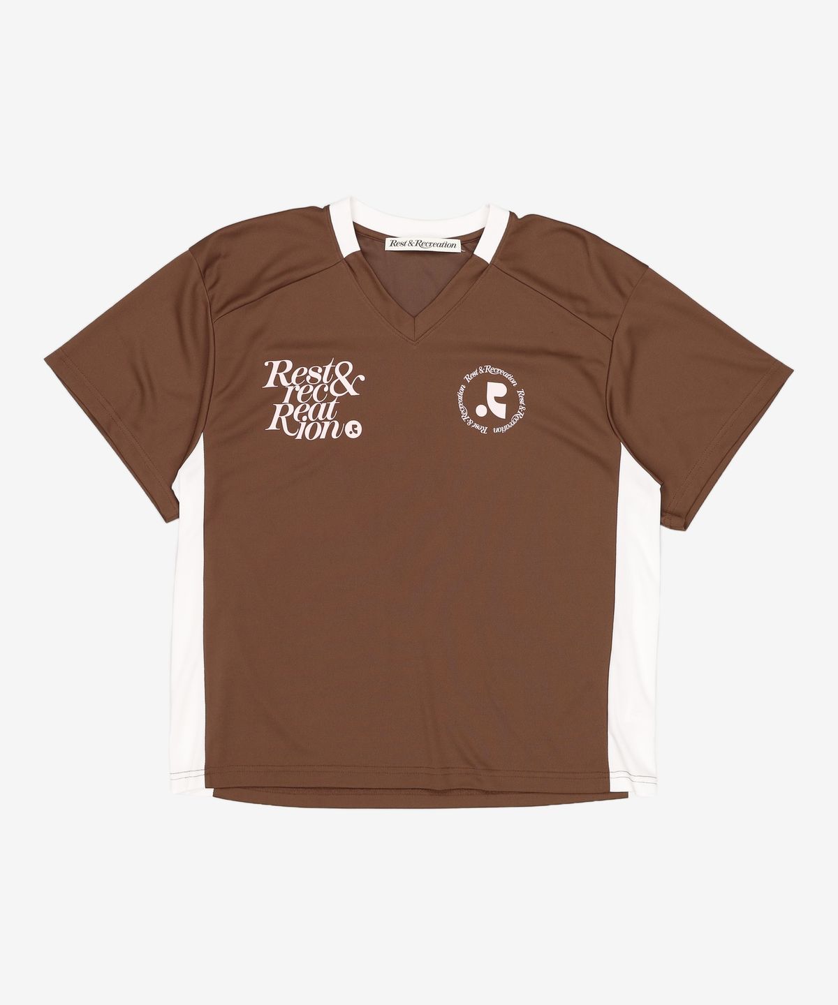 레스트앤레크레이션(REST&RECREATION) RR LOGO UNIFORM T-SHIRTS BROWN ONE SIZE