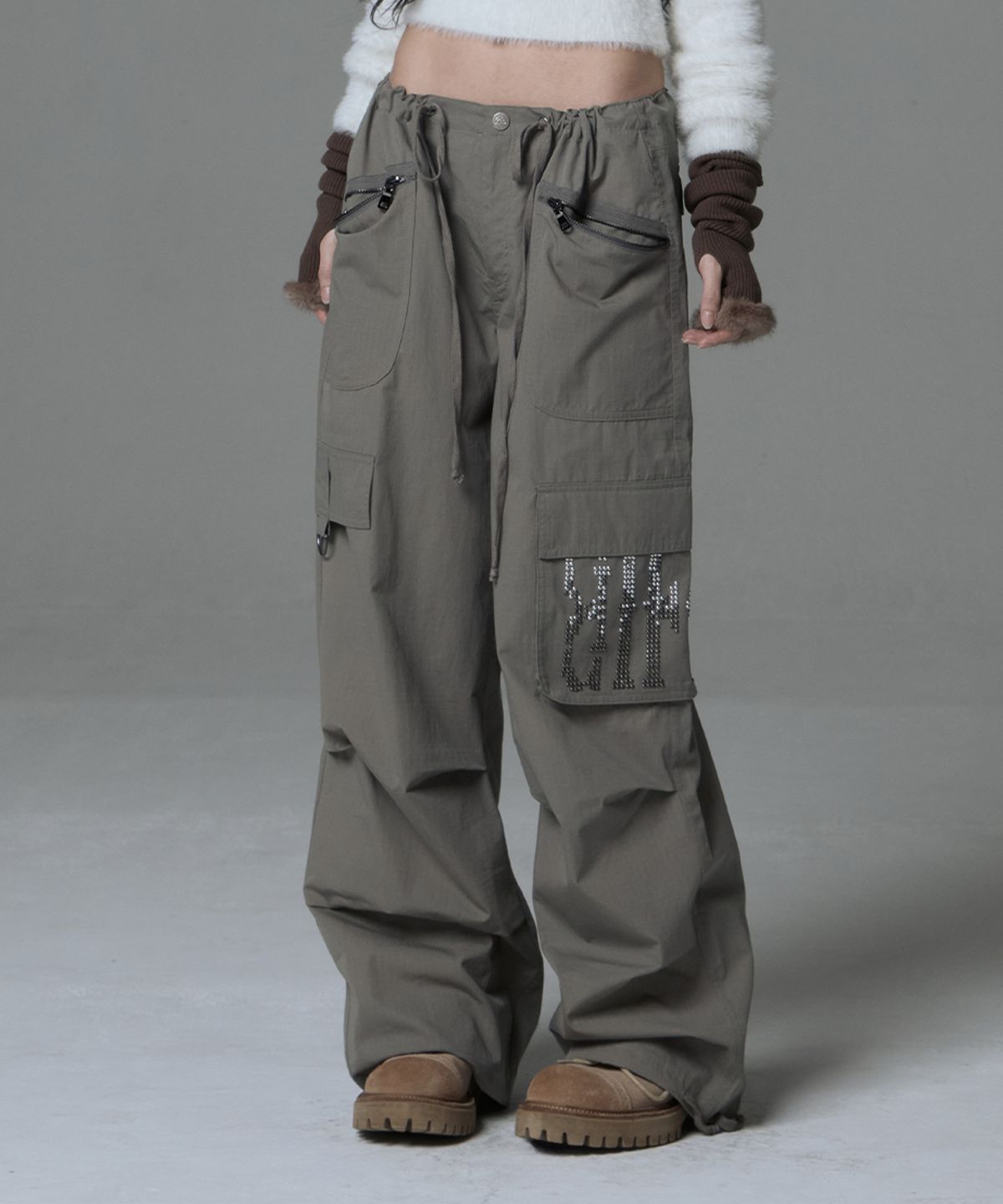 길라아카이브(GILAARCHIVE) MULTI POCKET CARGO PANTS_GREY