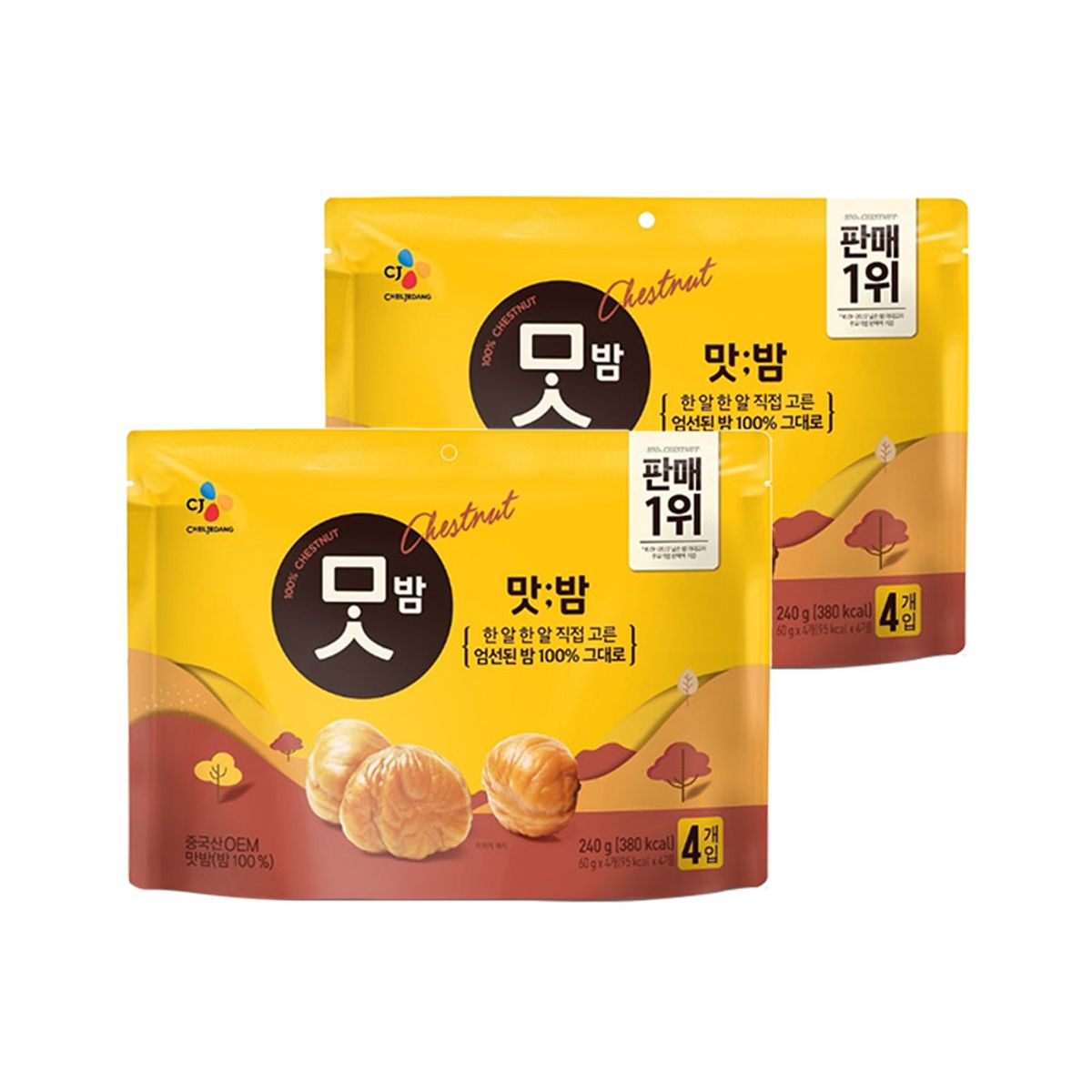 CJ제일제당(CJCHEILJEDANG) 맛밤 60g 4개입 x2개