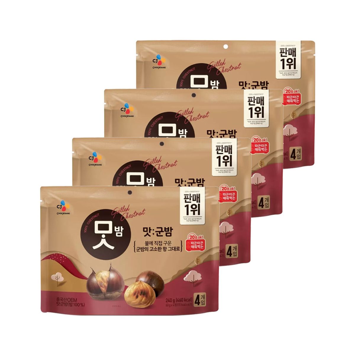 CJ제일제당(CJCHEILJEDANG) 맛군밤 60g 4개입 x4개(총 16개)