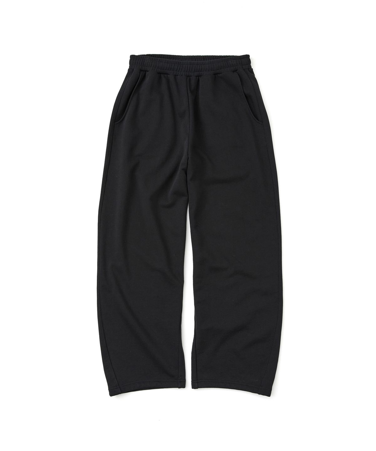 더블유엠씨(WMC) 커브드 스웨트팬츠_CHARCOAL GREY