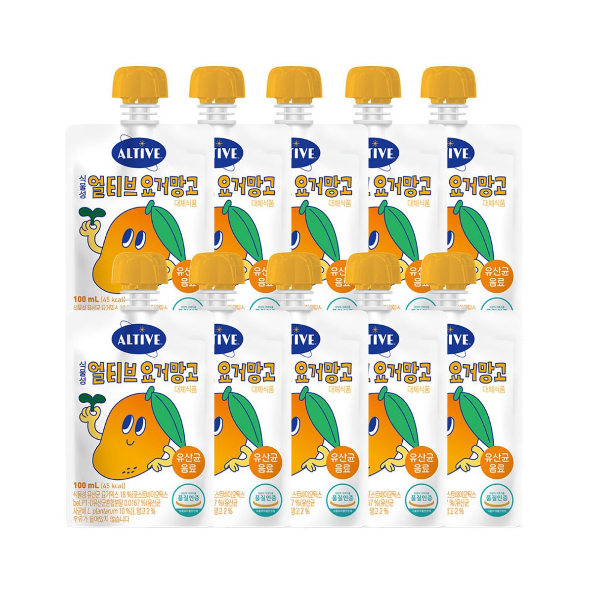 CJ제일제당(CJCHEILJEDANG) 얼티브 요거망고 100ml x10개
