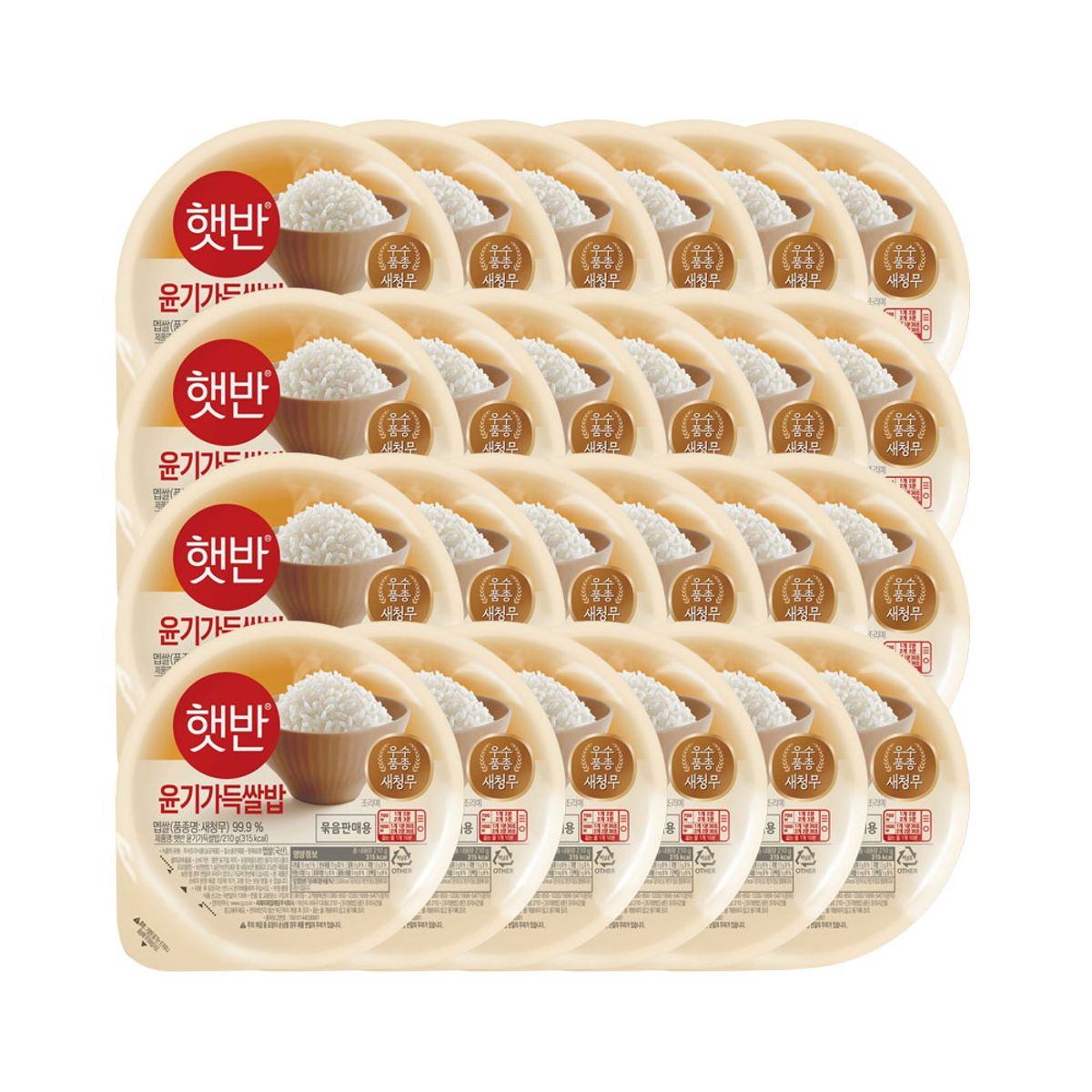 CJ제일제당(CJCHEILJEDANG) 햇반 윤기가득 쌀밥 백미 210g x24개
