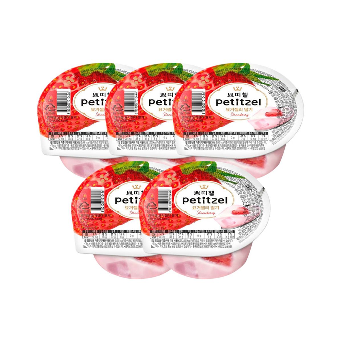 CJ제일제당(CJCHEILJEDANG) 쁘띠첼 딸기 푸딩 요거젤리 210g x5개