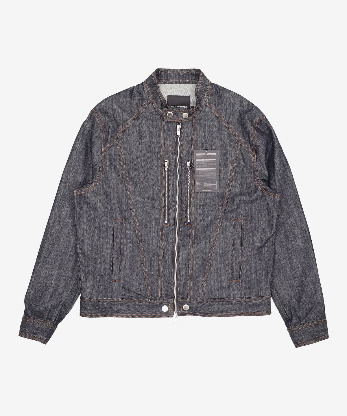 피스워커(PIECE WORKER) Terso Raw Indigo Biker Jacket M