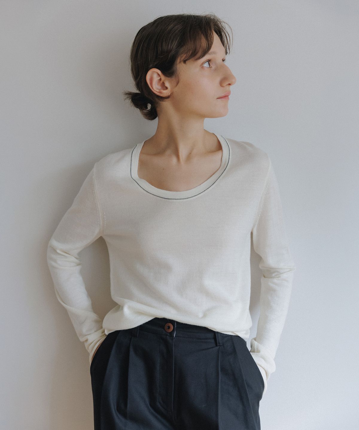 시엔느(SIENNE) Line Wool Knit (Cream)