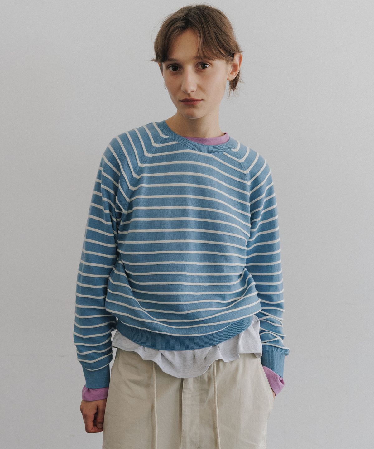시엔느(SIENNE) Another Wool Stripe Knit (Blue)