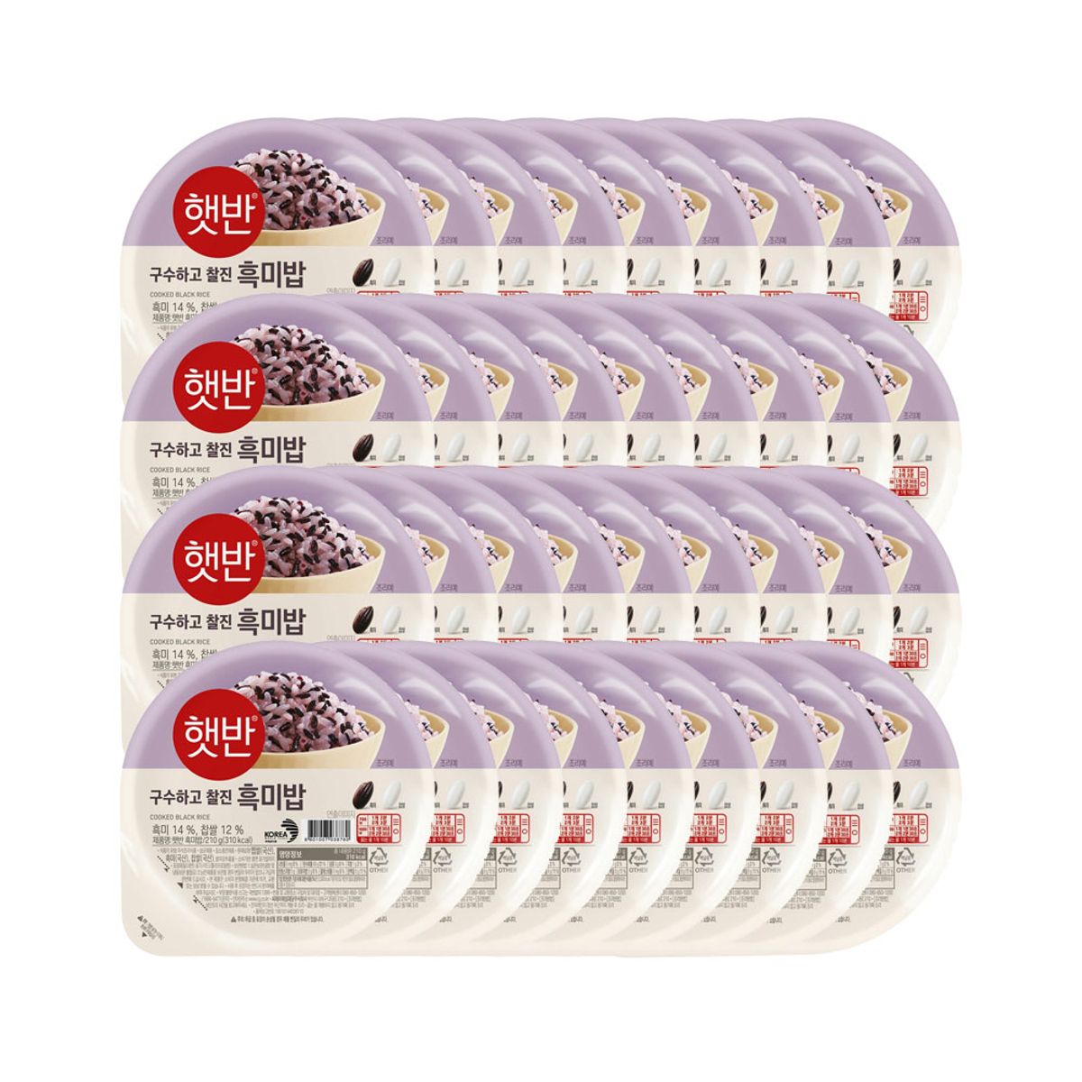 CJ제일제당(CJCHEILJEDANG) 햇반 흑미밥 210g 3개입 6+6개 (총 36개)