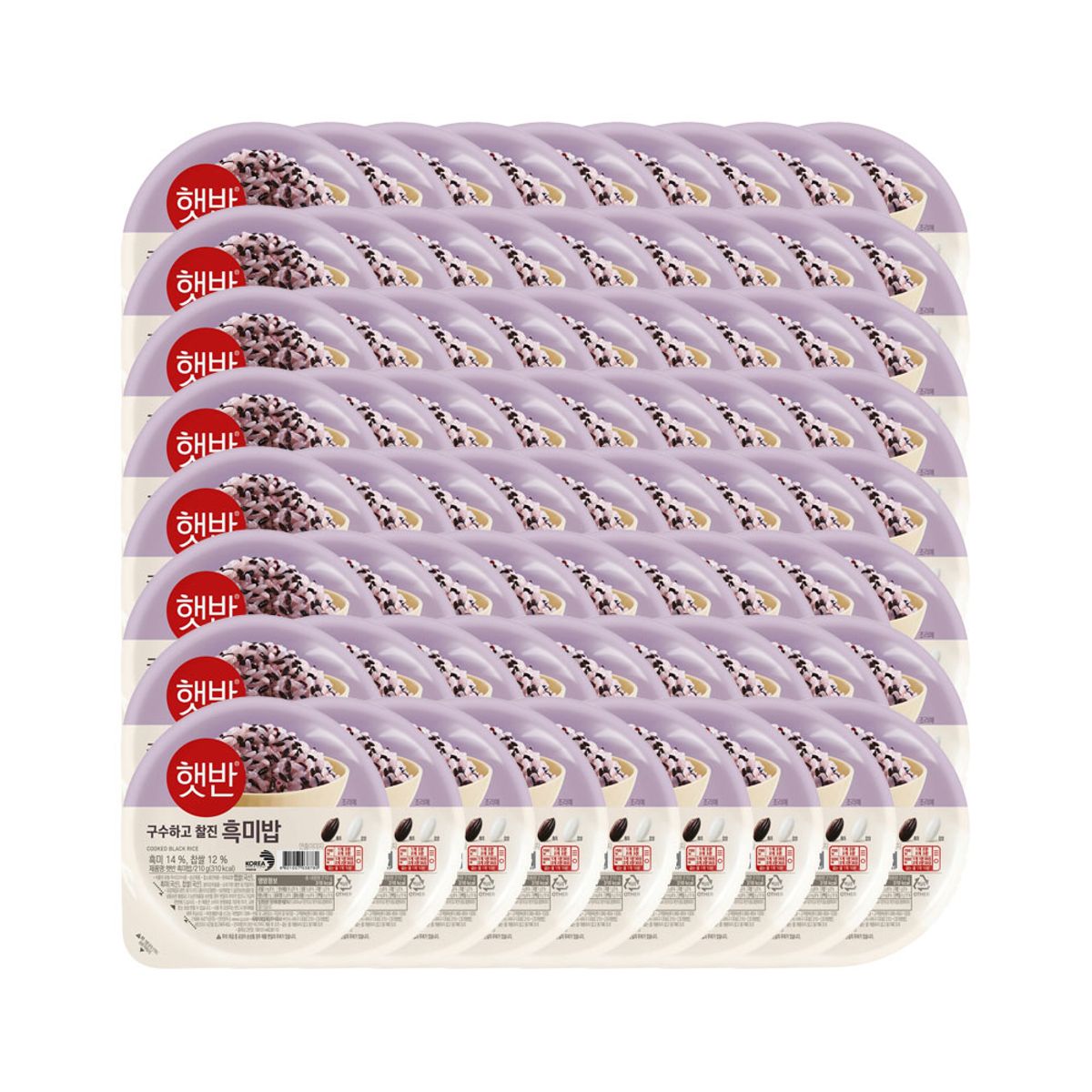 CJ제일제당(CJCHEILJEDANG) 햇반 흑미밥 210g 36입 x2박스(총 72개)