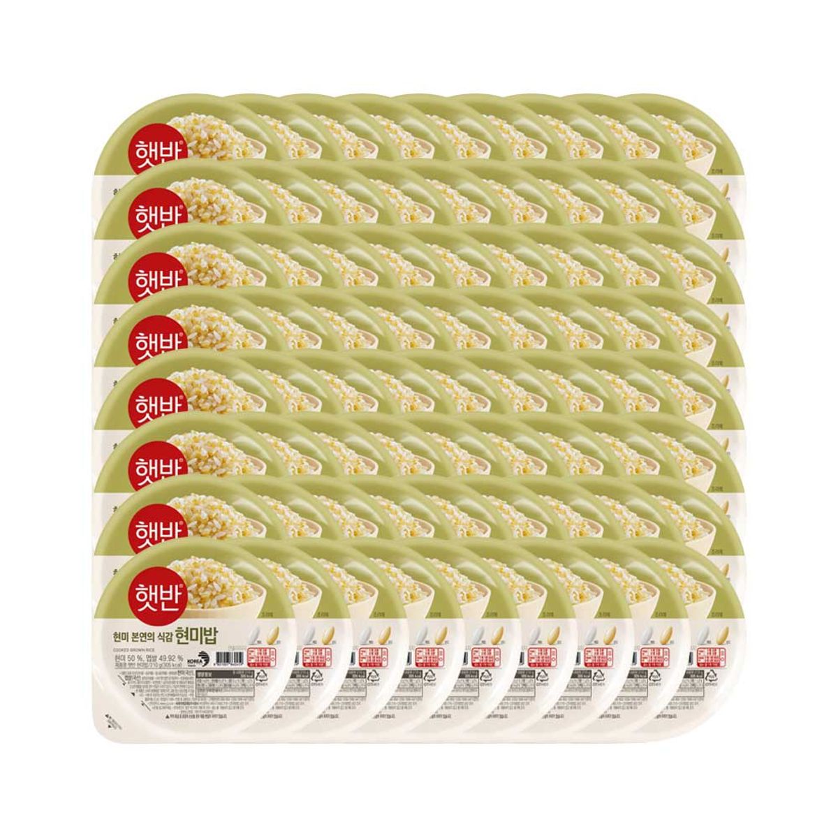 CJ제일제당(CJCHEILJEDANG) 햇반 현미밥 210g 36입 x2박스(총 72개)