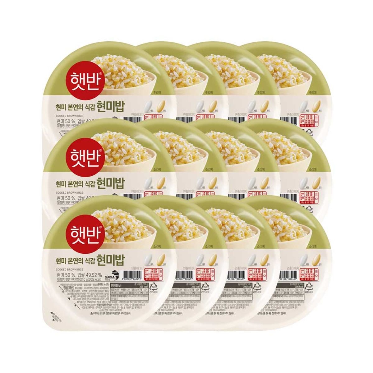 CJ제일제당(CJCHEILJEDANG) 햇반 현미밥 210g x12개