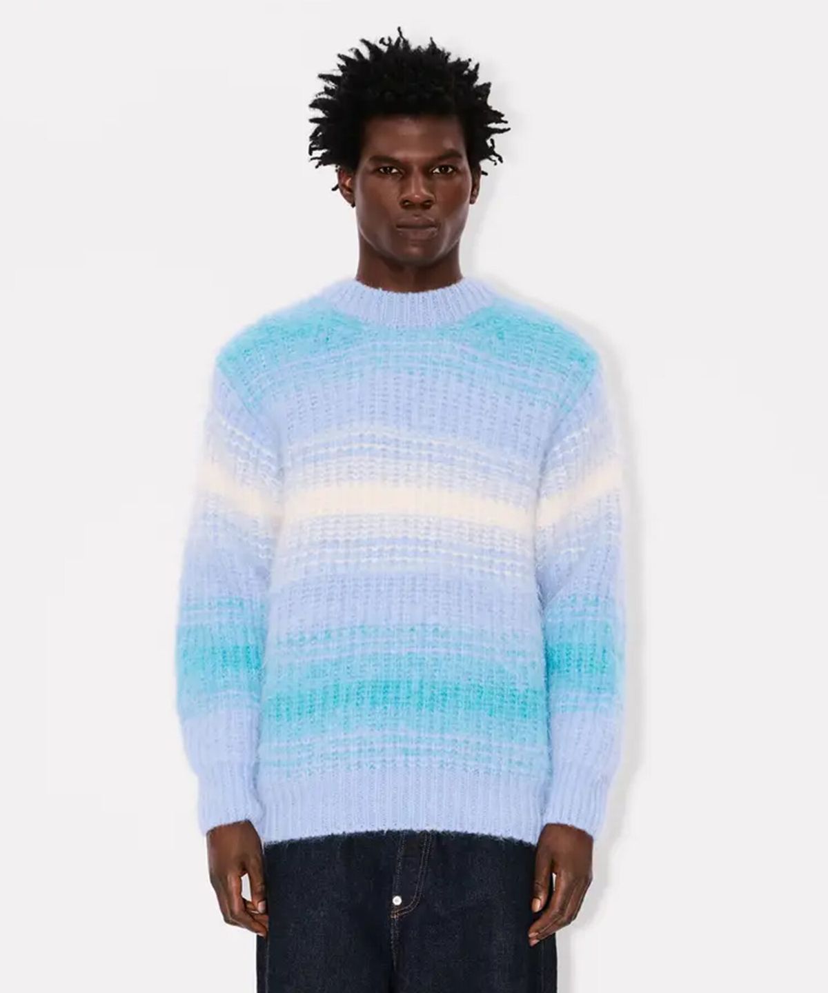 겐조(KENZO) 남성 25FW 겐조 스피드 스트라이프 점퍼 니트_K256AMK102LBX