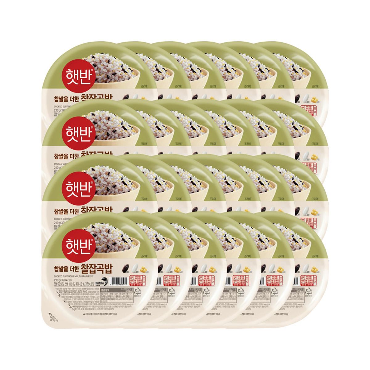 CJ제일제당(CJCHEILJEDANG) 햇반 찰잡곡밥 210g 3개입 4+4개 (총 24개)