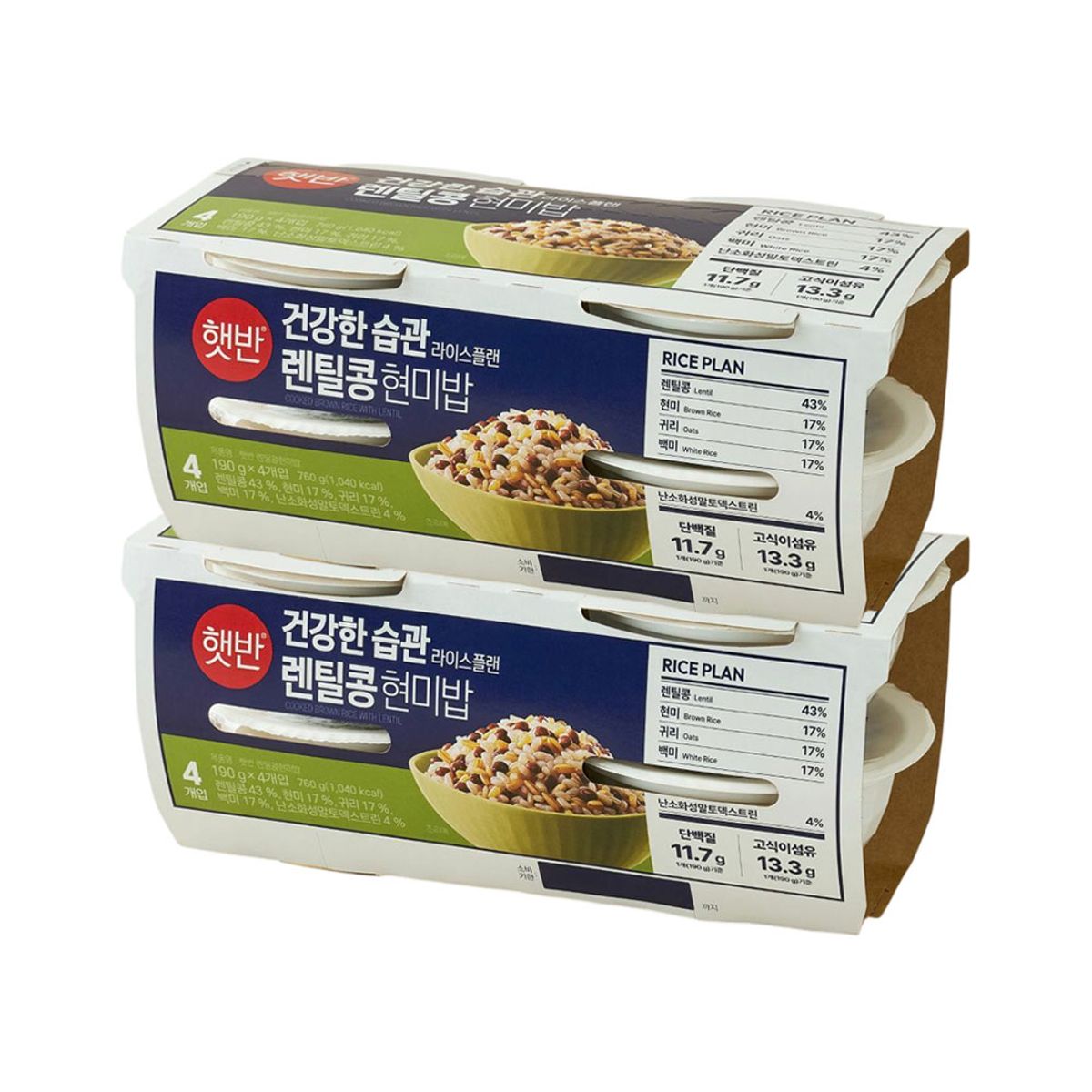 CJ제일제당(CJCHEILJEDANG) 햇반 렌틸콩 현미밥 190g x8개