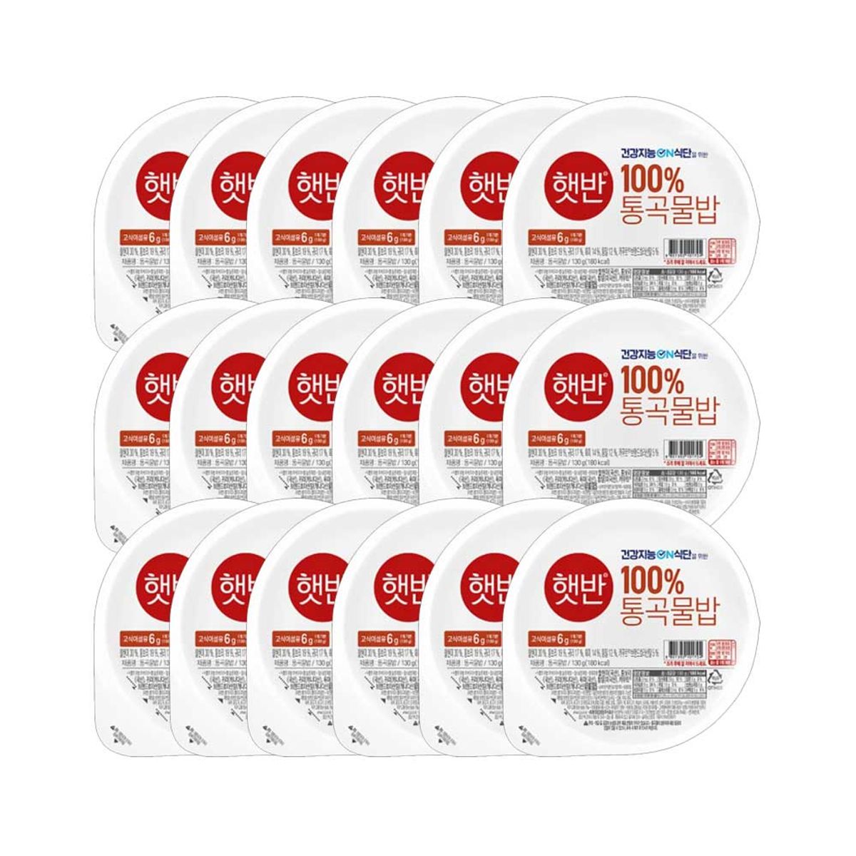 CJ제일제당(CJCHEILJEDANG) 햇반 라이스플랜 통곡물밥 130g x18개