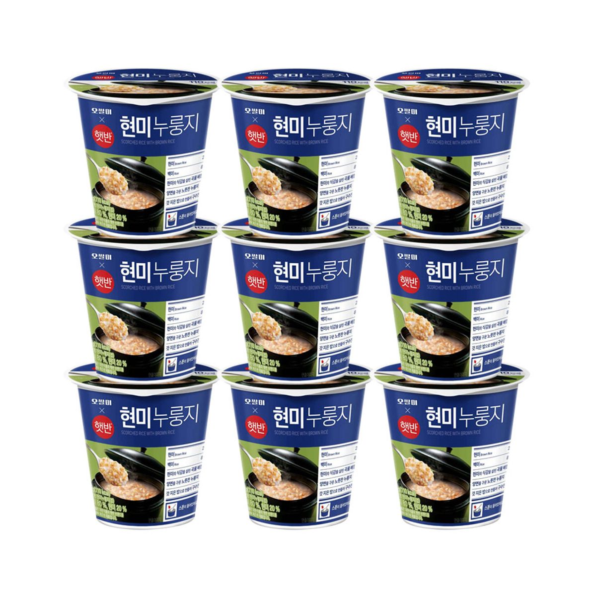 CJ제일제당(CJCHEILJEDANG) 햇반 오쌀미X햇반 현미누룽지 30g x9개