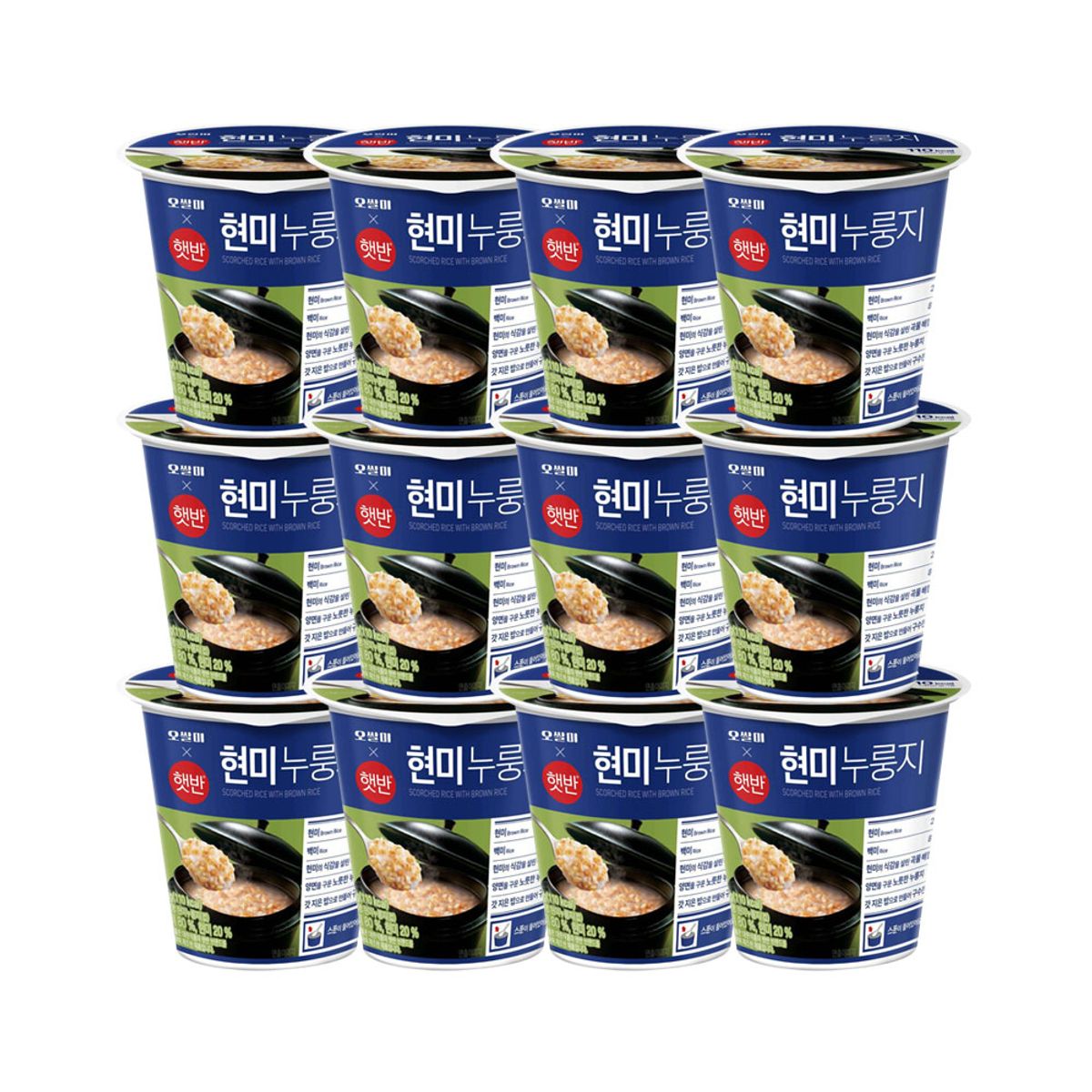 CJ제일제당(CJCHEILJEDANG) 햇반 오쌀미X햇반 현미누룽지 30g x12개