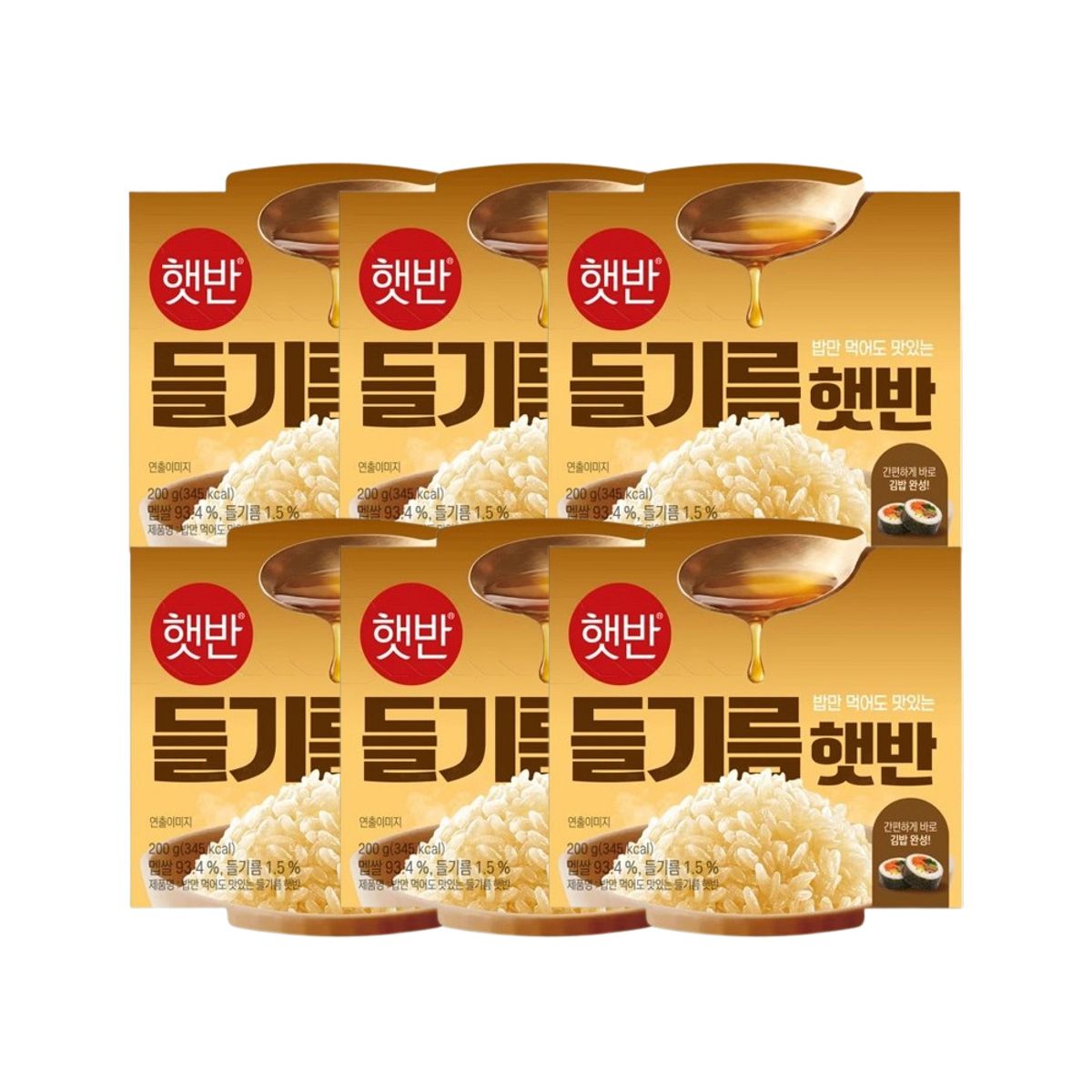 CJ제일제당(CJCHEILJEDANG) 햇반 들기름햇반 200g x6개