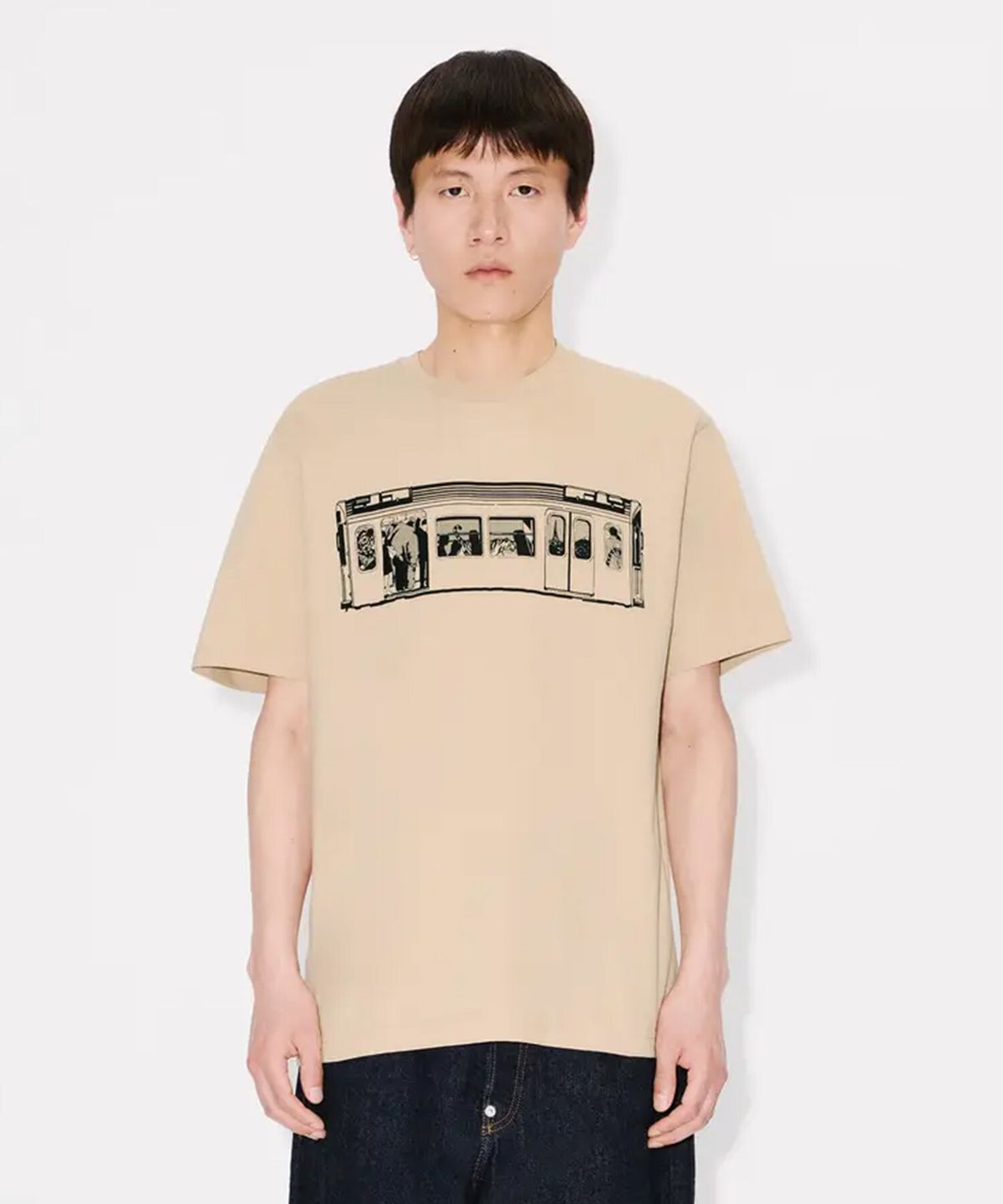 겐조(KENZO) 남성 시티 클래식 반팔 티셔츠_K256AMTC04BEX