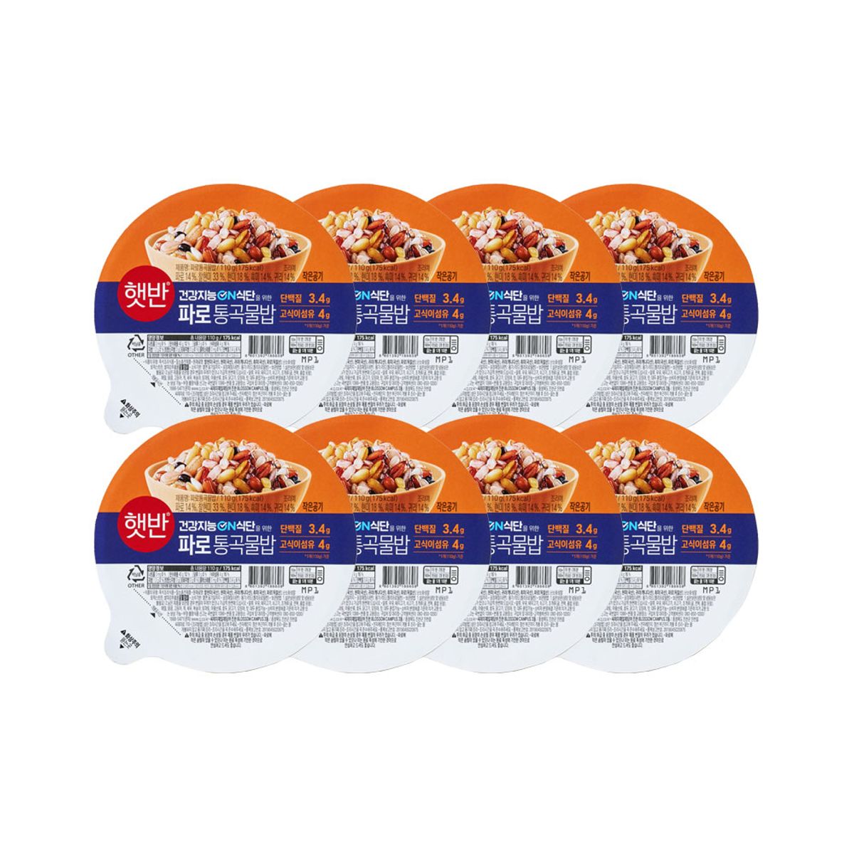 CJ제일제당(CJCHEILJEDANG) 햇반 파로 통곡물밥 110g x8개