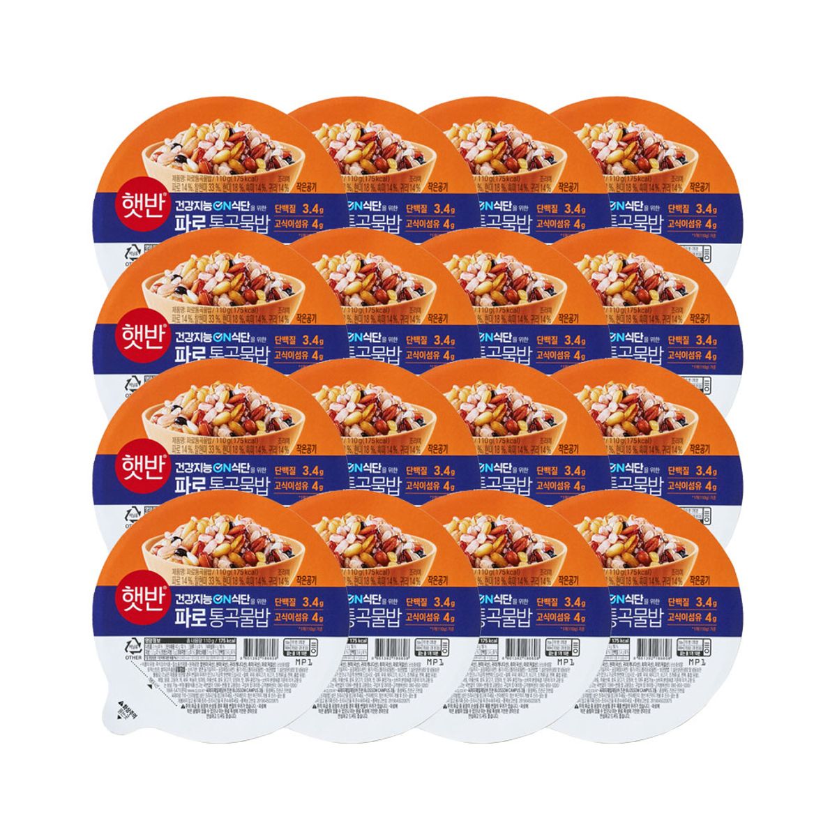 CJ제일제당(CJCHEILJEDANG) 햇반 파로 통곡물밥 110g x16개