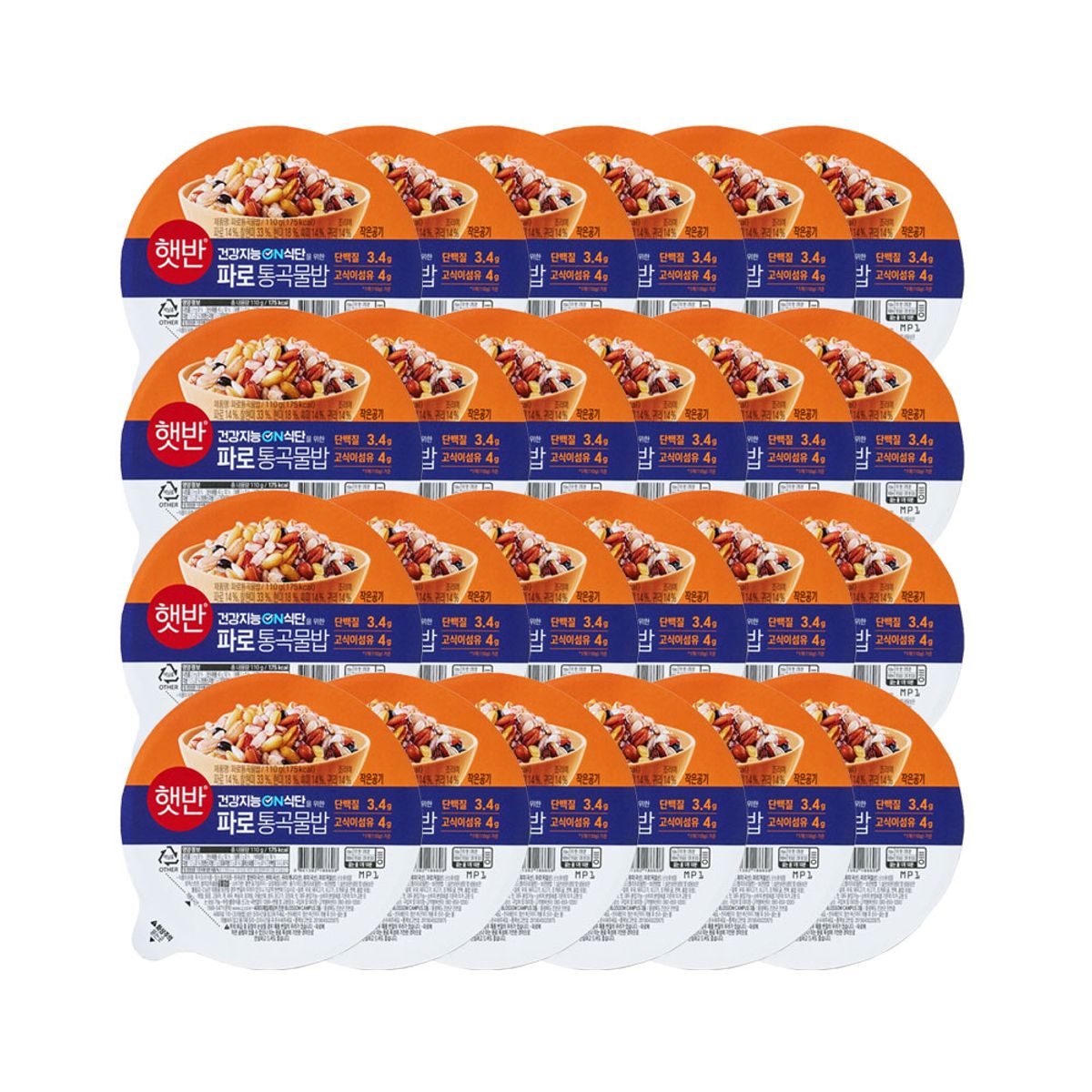 CJ제일제당(CJCHEILJEDANG) 햇반 파로 통곡물밥 110g x24개