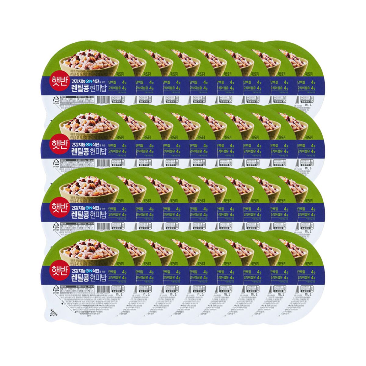 CJ제일제당(CJCHEILJEDANG) 햇반 렌틸콩 현미밥 110g x32개