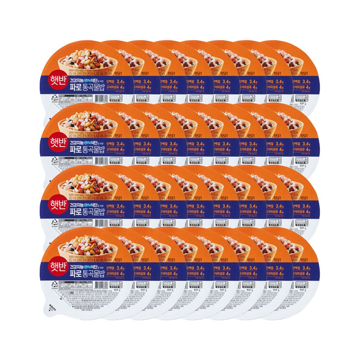 CJ제일제당(CJCHEILJEDANG) 햇반 파로 통곡물밥 110g x32개