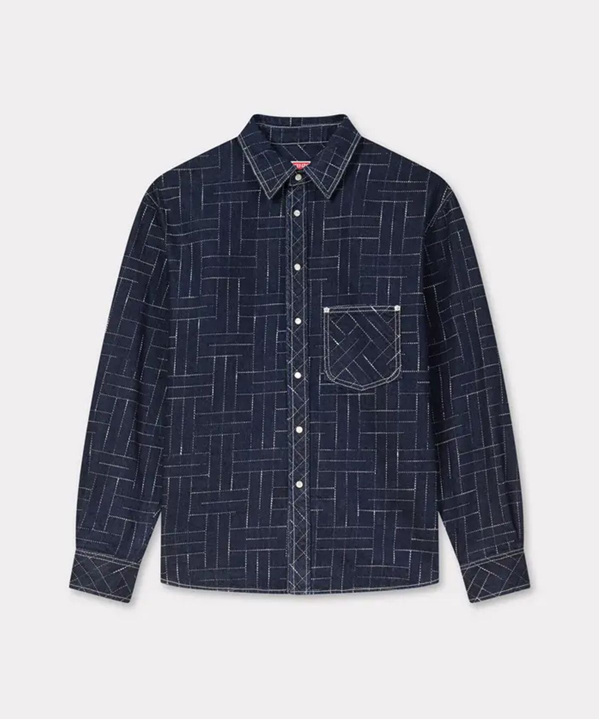 겐조(KENZO) 남성 위브 캐쥬얼 셔츠_K256AMIW05BLX