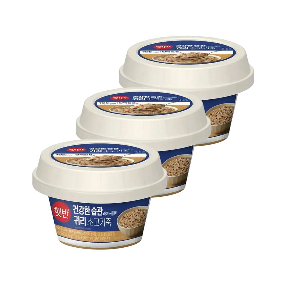 CJ제일제당(CJCHEILJEDANG) 햇반죽 귀리 소고기죽 265g x3개
