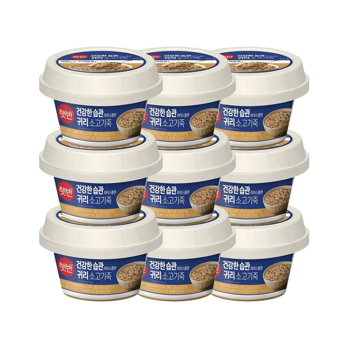 CJ제일제당(CJCHEILJEDANG) 햇반죽 귀리 소고기죽 265g x9개