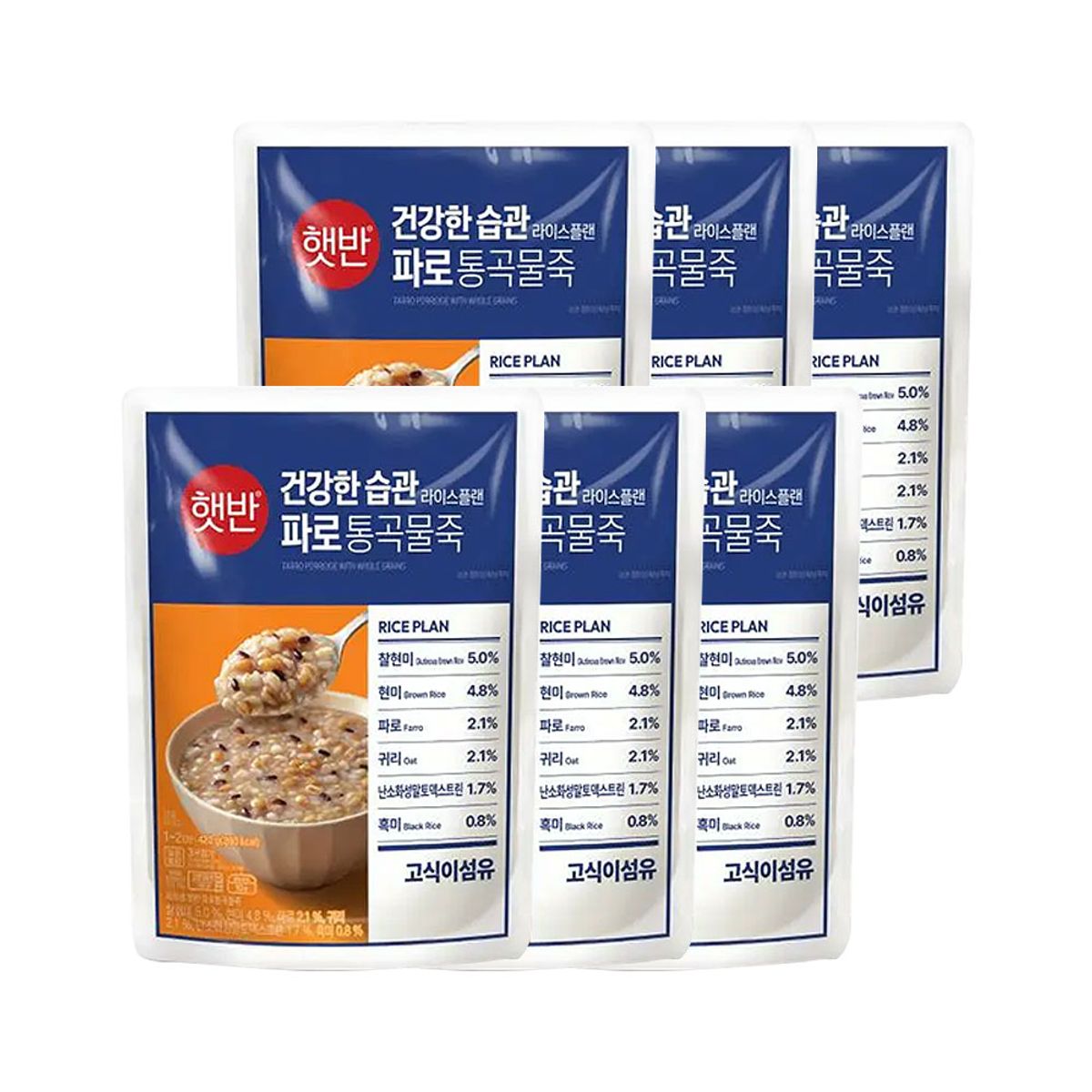 CJ제일제당(CJCHEILJEDANG) 햇반죽 파로 통곡물죽 420g x6개