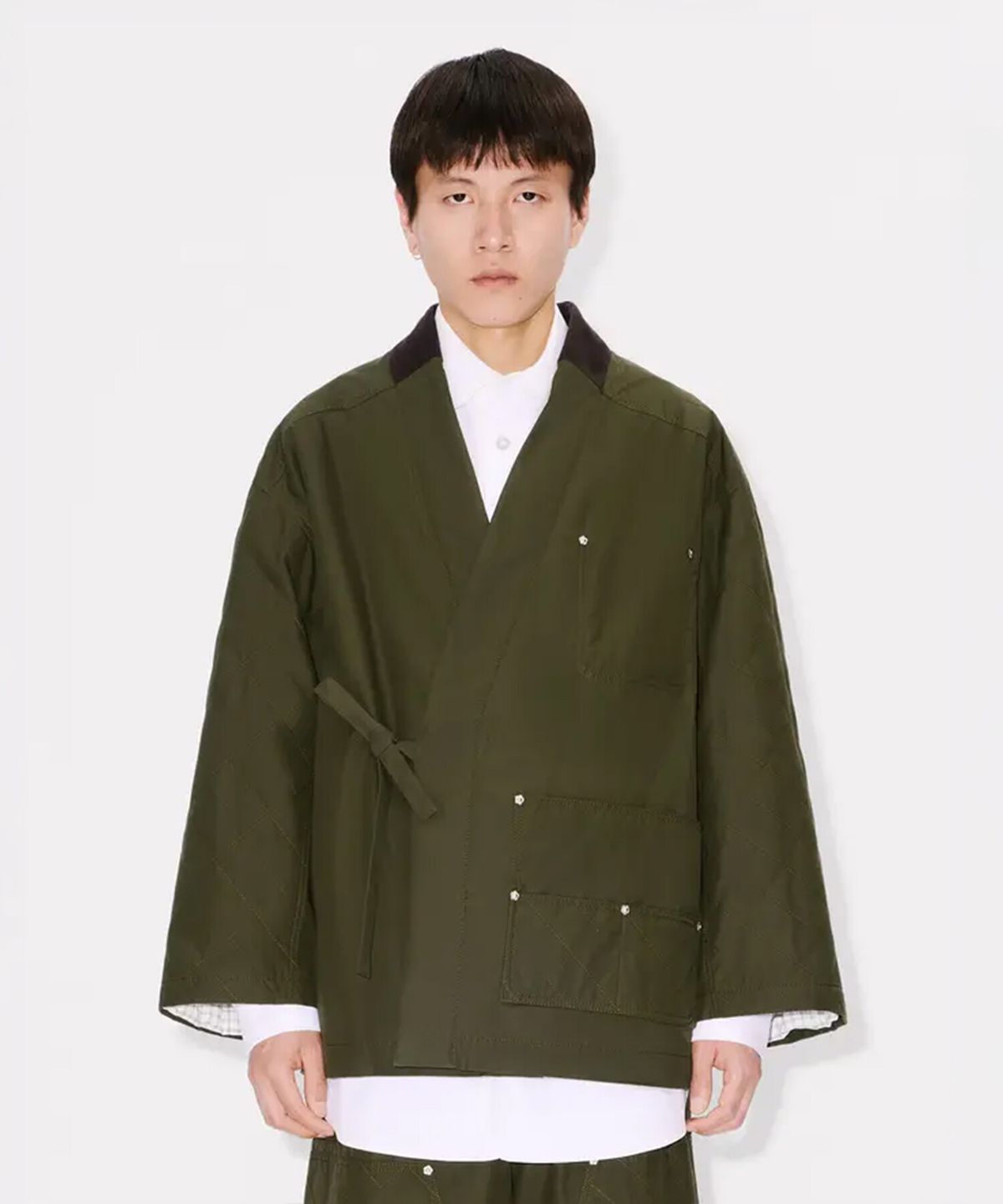 겐조(KENZO) 남성 위브 기모노 코트_K256AMCW01KAX