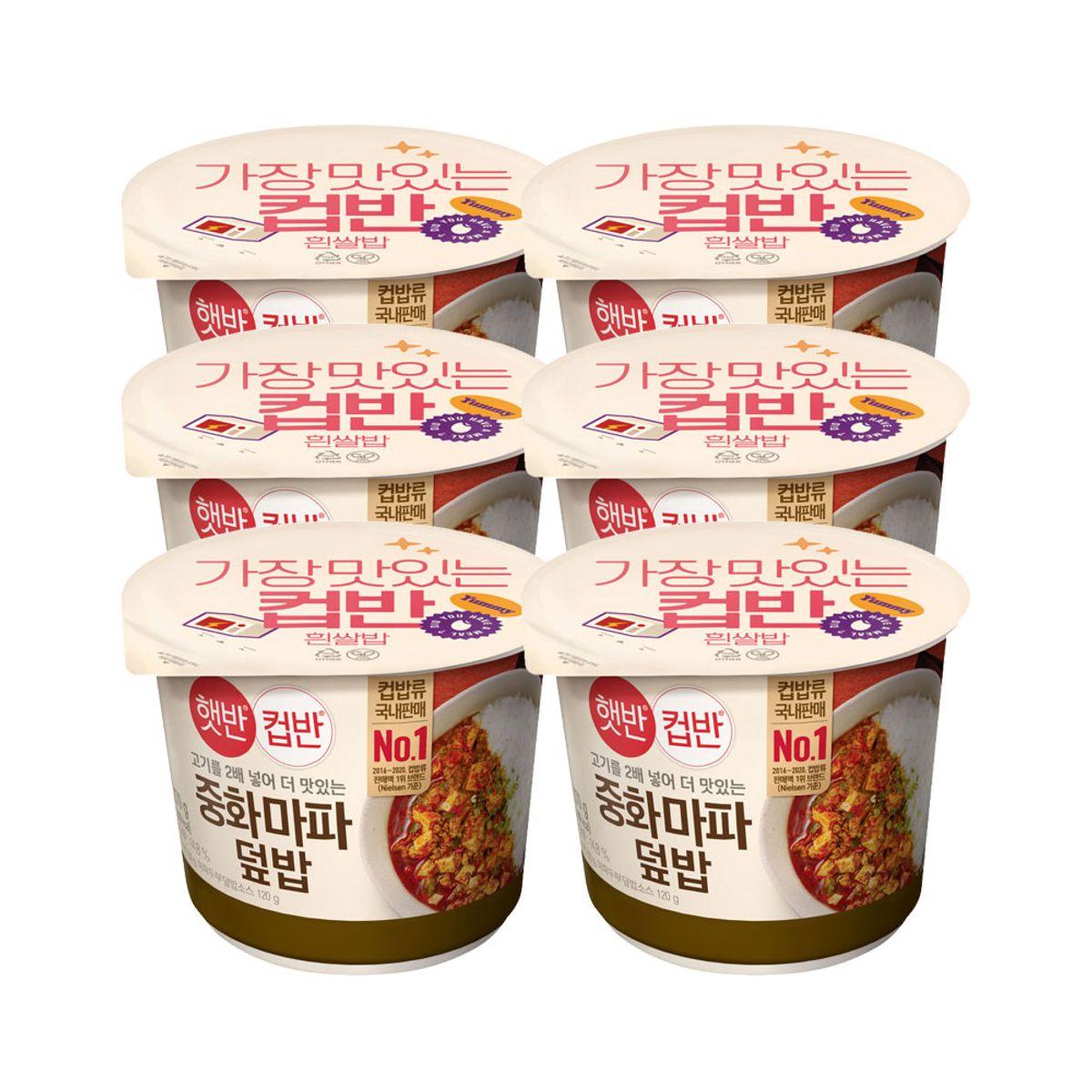 CJ제일제당(CJCHEILJEDANG) 햇반 컵반 컵밥 중화마파덮밥 275g x6개