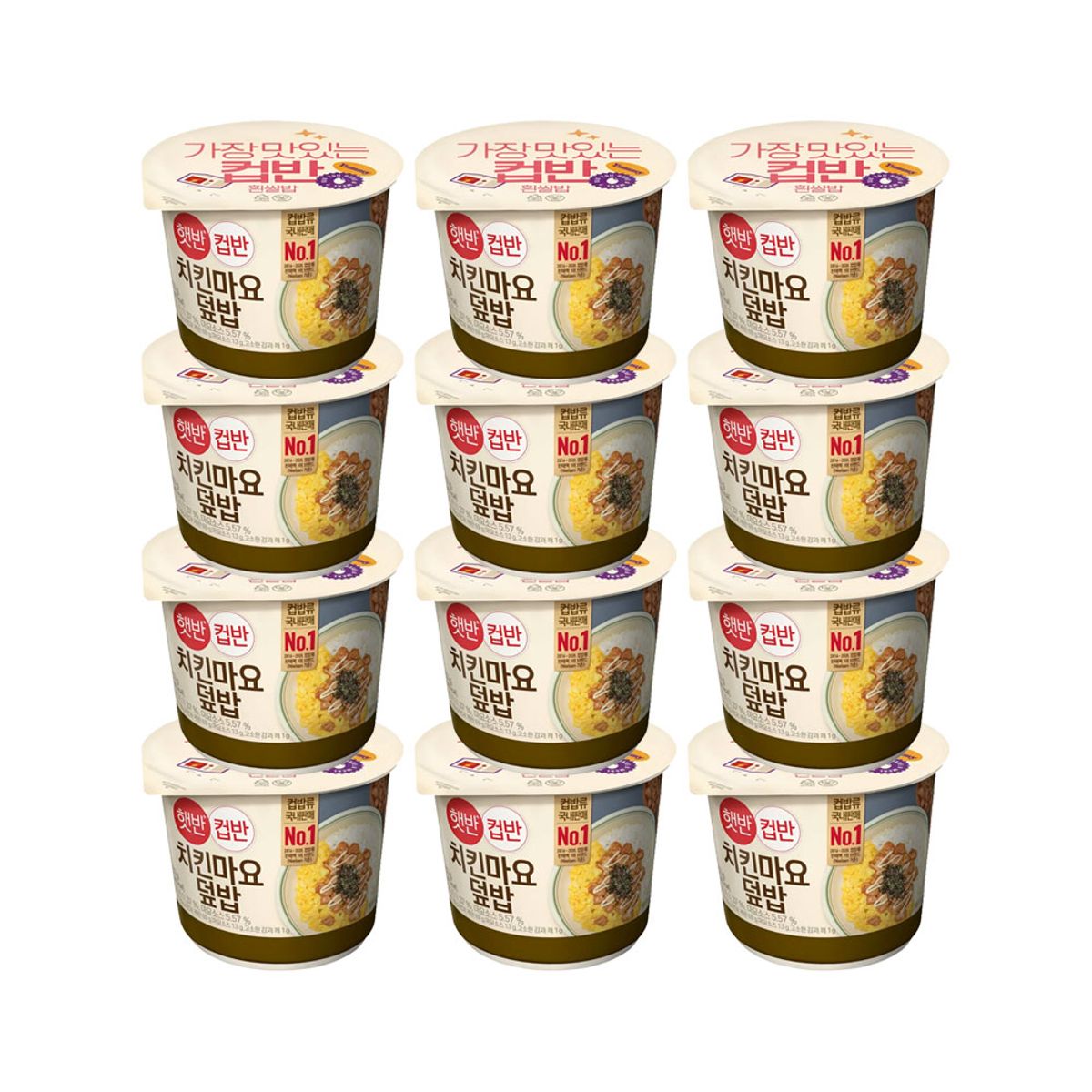 CJ제일제당(CJCHEILJEDANG) 햇반 컵반 컵밥 치킨마요덮밥 233g x12개