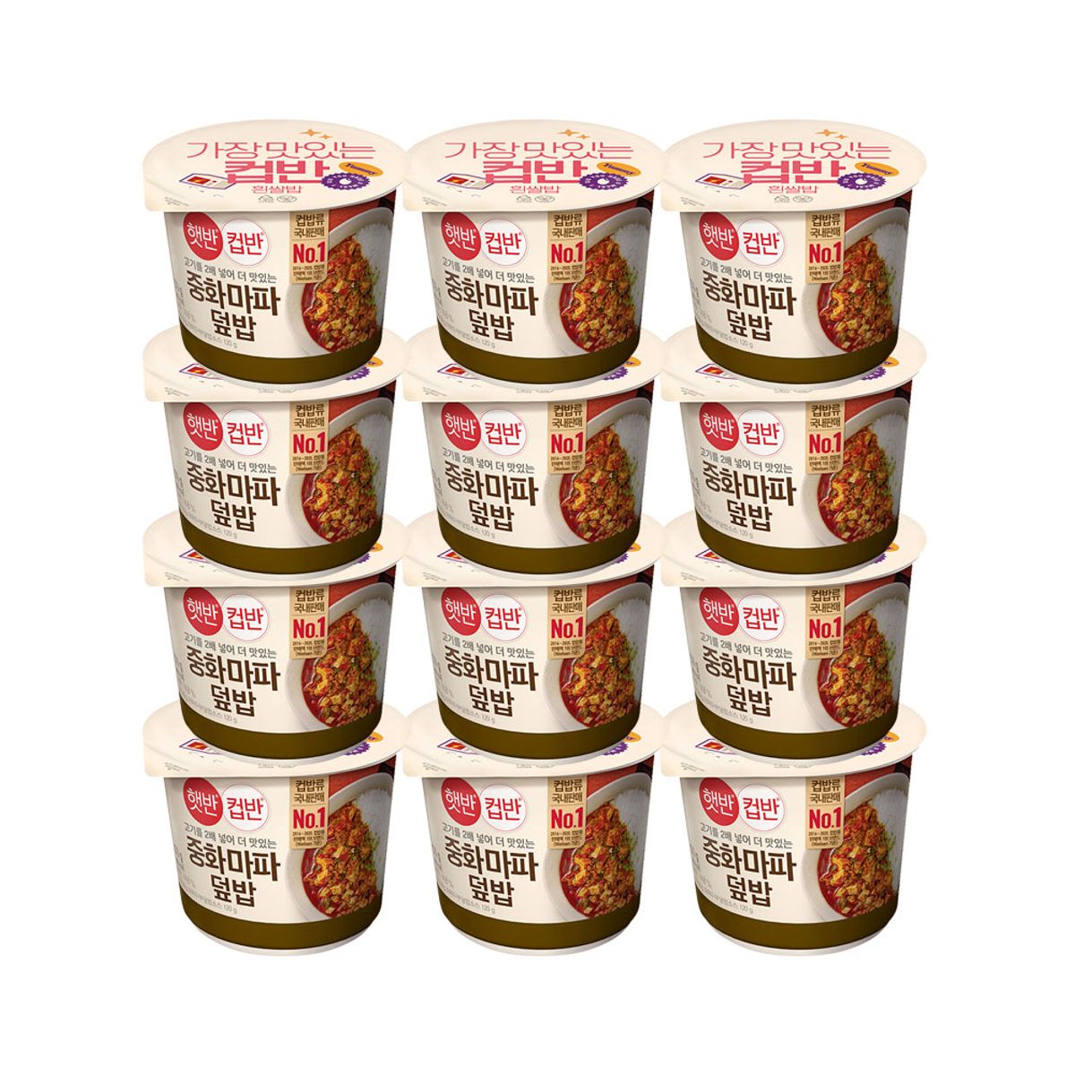 CJ제일제당(CJCHEILJEDANG) 햇반 컵반 컵밥 중화마파덮밥 275g x12개