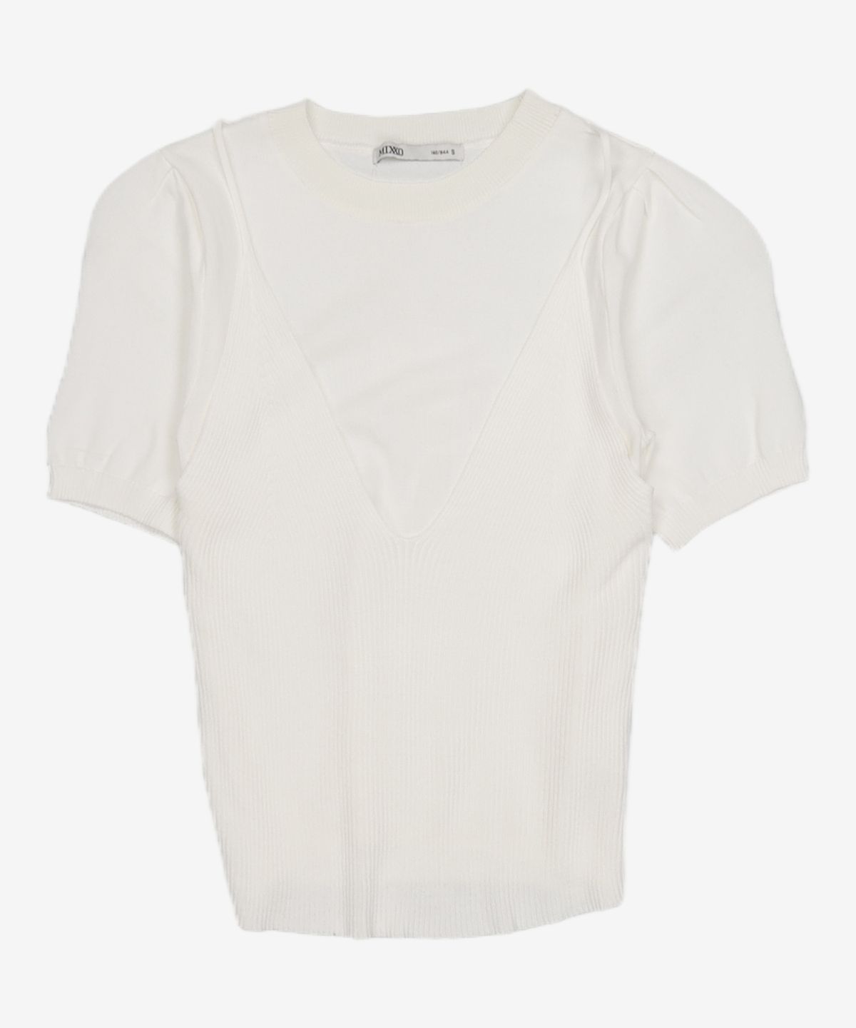 미쏘(MIXXO) 레이어드 반팔 풀오버_MIWKAD513T S
