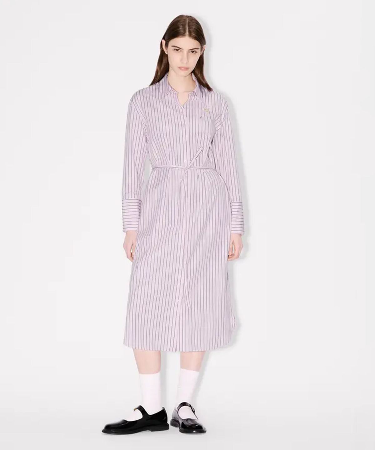 겐조(KENZO) 여성 25FW 보케 핀 미디 셔츠 드레스_K256AWO101PKA