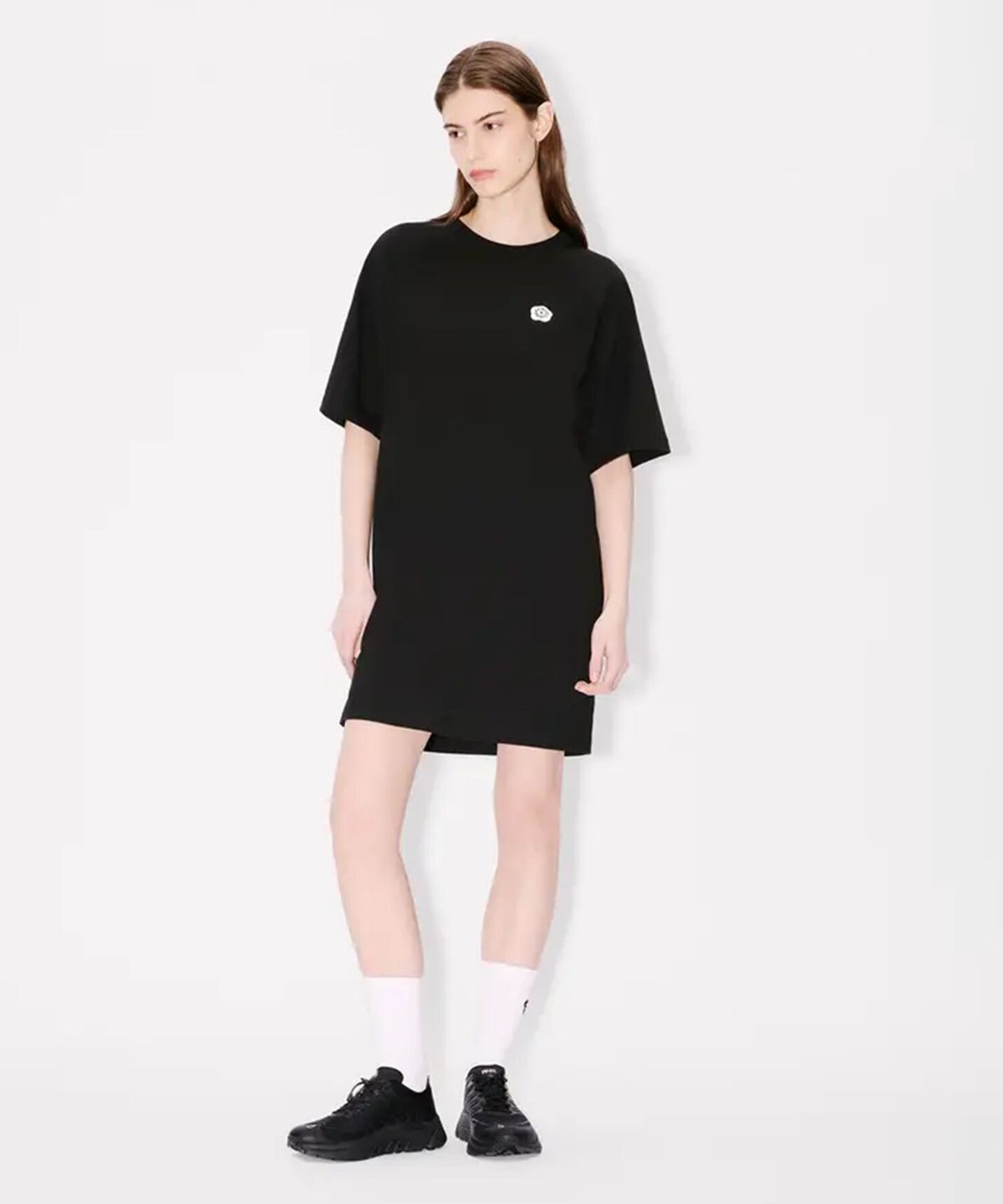 겐조(KENZO) 여성 보케 플라워 2.0 자수 티셔츠 드레스_K256AWO501BKX