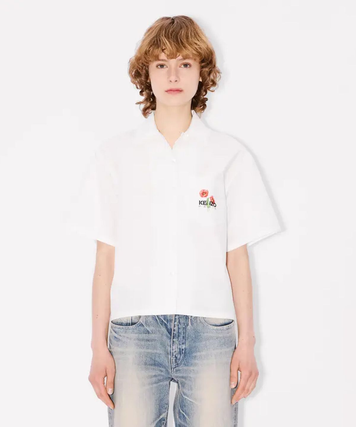겐조(KENZO) 여성 아카이브 부케 하와이안 셔츠_K256AWIQ01WHA