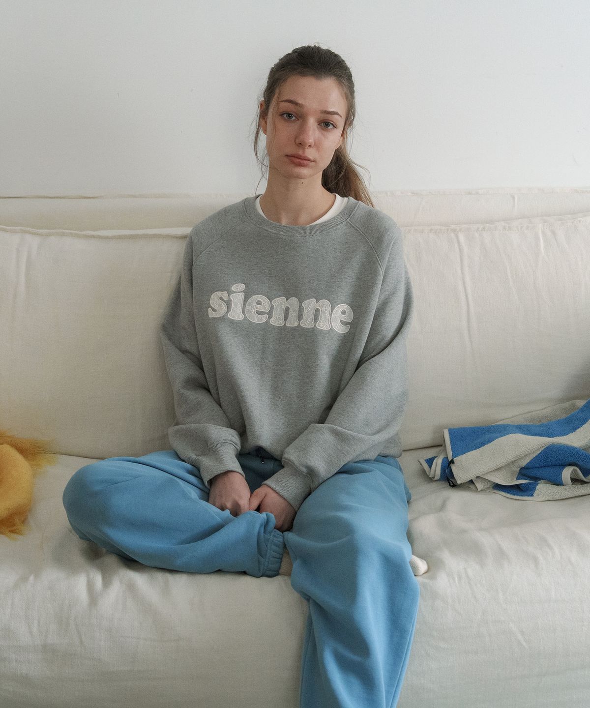 시엔느(SIENNE) Sienne Lace Sweatshirts (Melange Gray)