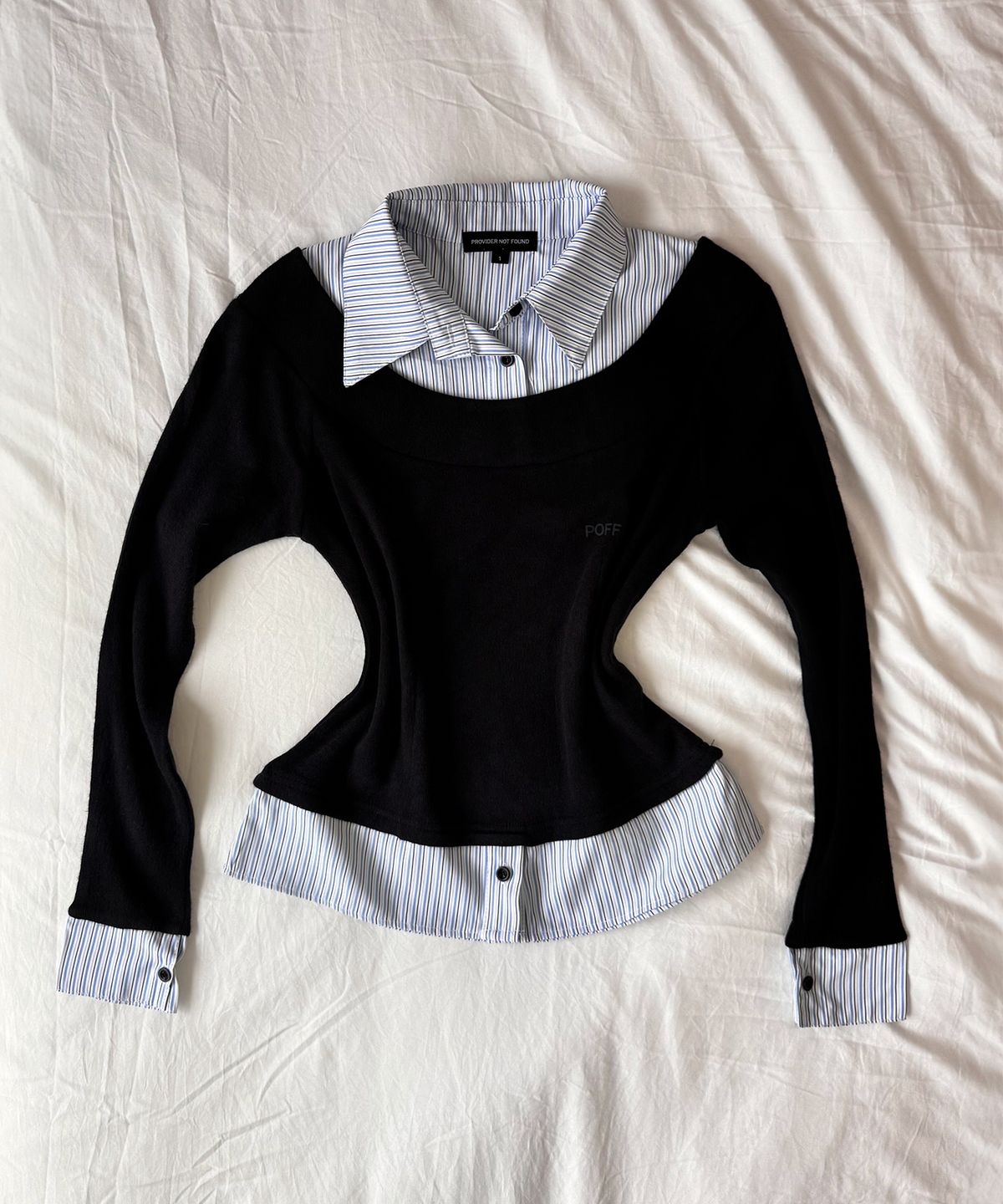 포프 서울(POFF SEOUL) LAYERD KNIT SHIRT