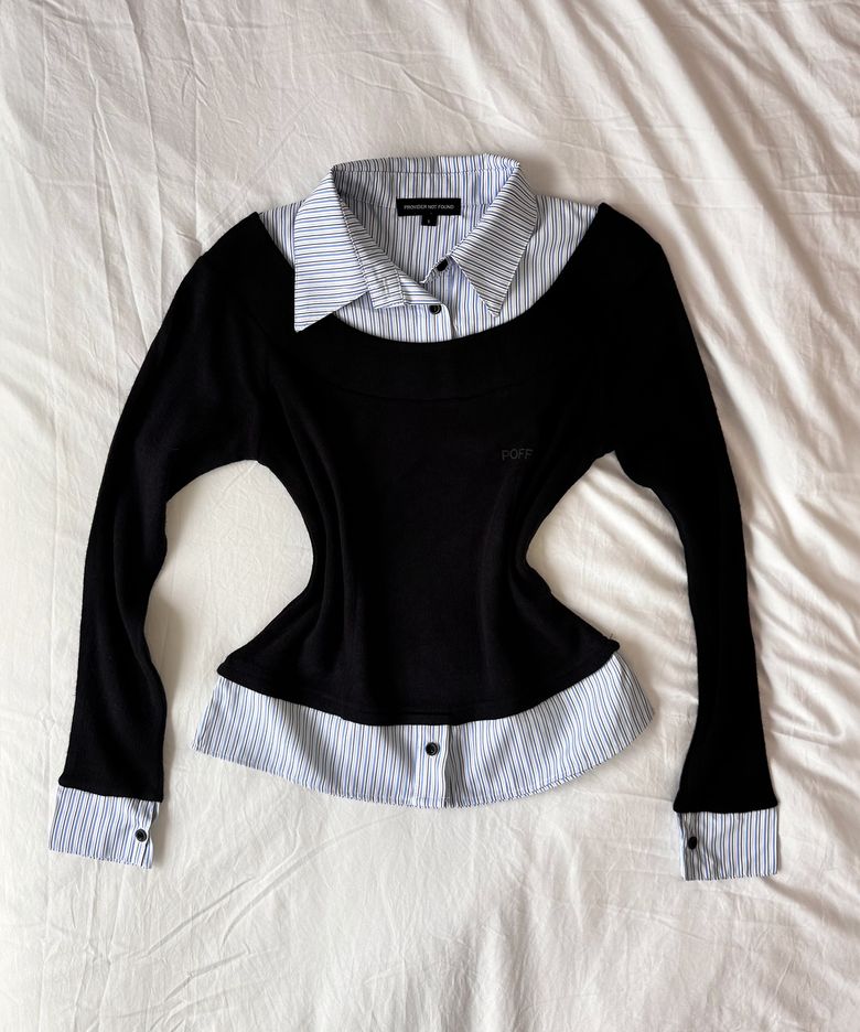 LAYERD KNIT SHIRT