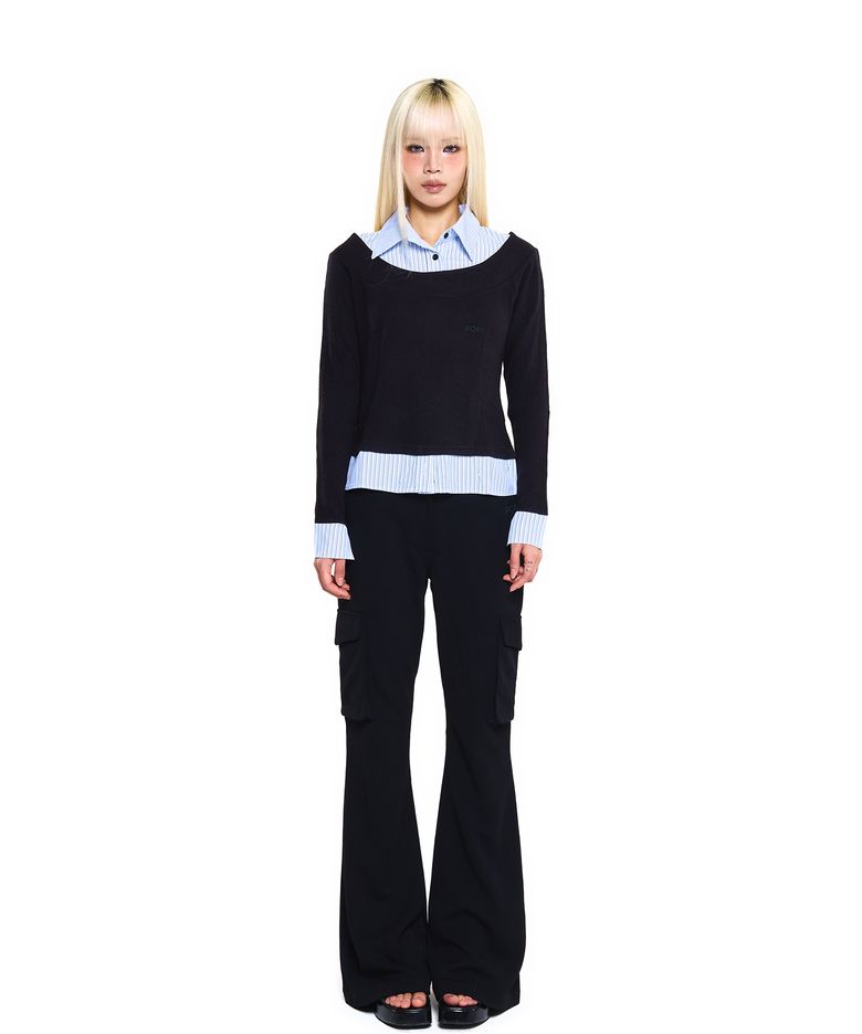 LAYERD KNIT SHIRT